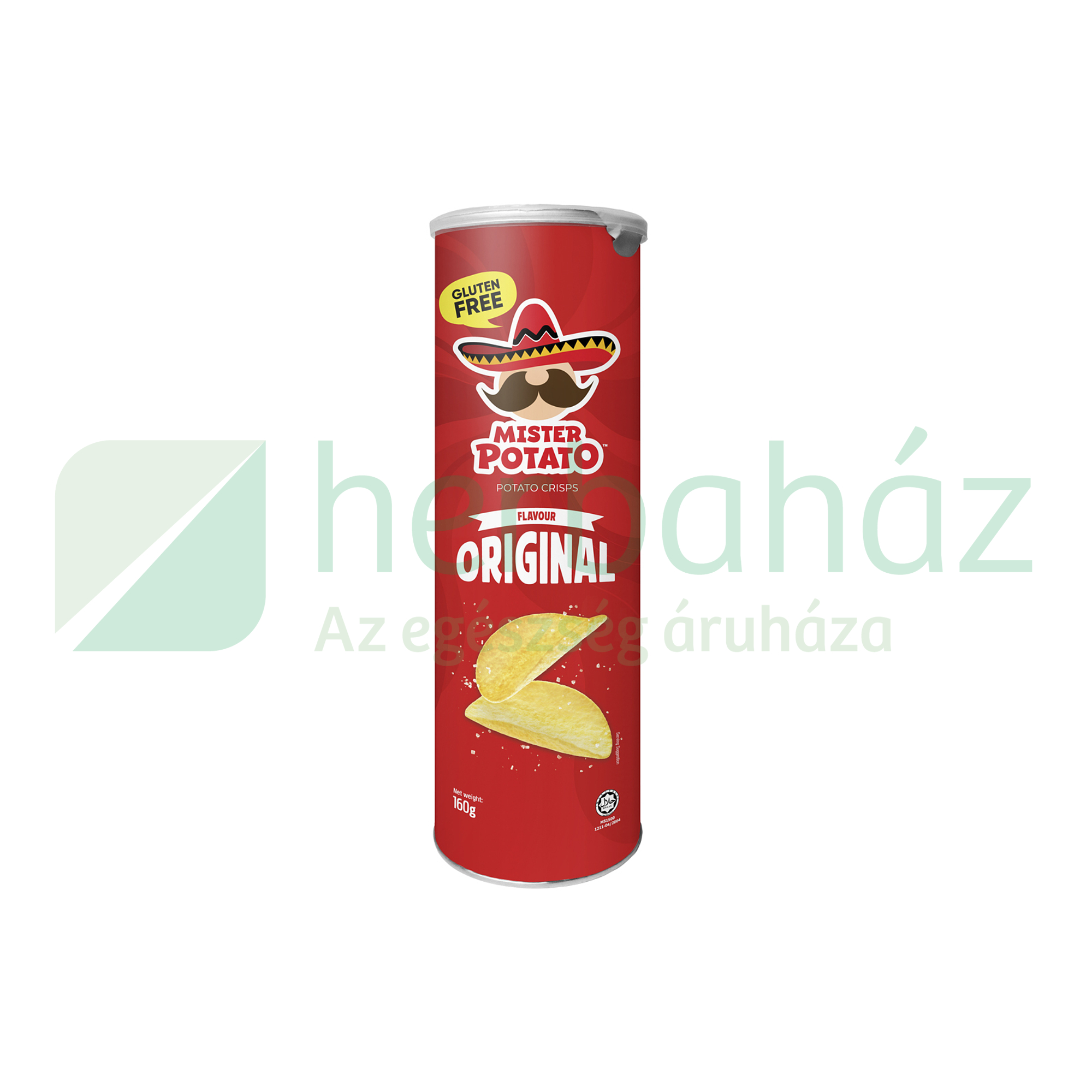 GLUTÉNMENTES MISTER POTATO CRISPS ORIGINAL 160G