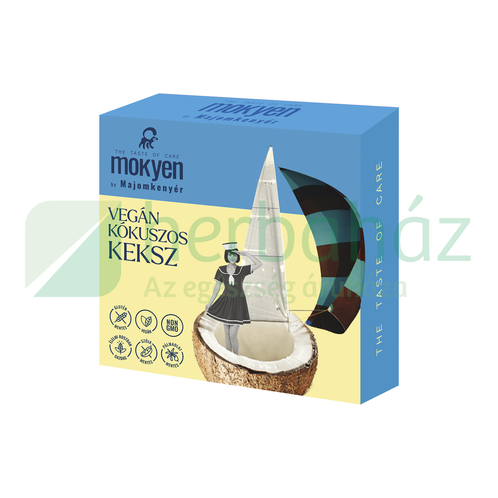 GLUTÉNMENTES MOKYEN BY MAJOMKENYÉR KEKSZ KÓKUSZOS VEGÁN 50G