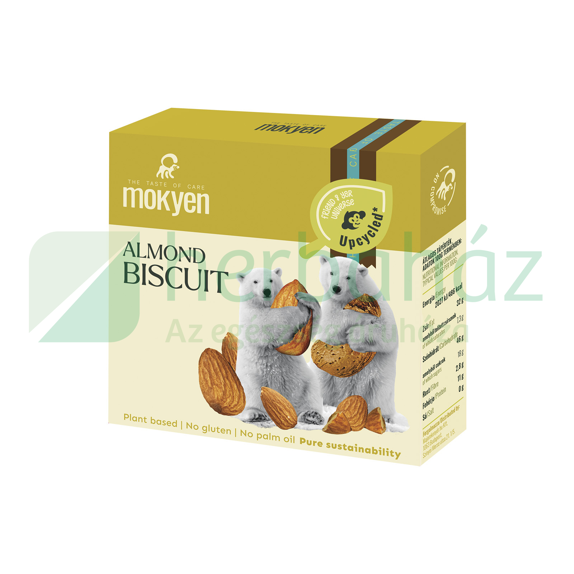 GLUTÉNMENTES MOKYEN BY MAJOMKENYÉR UPCYCLED KEKSZ MANDULÁS 50G