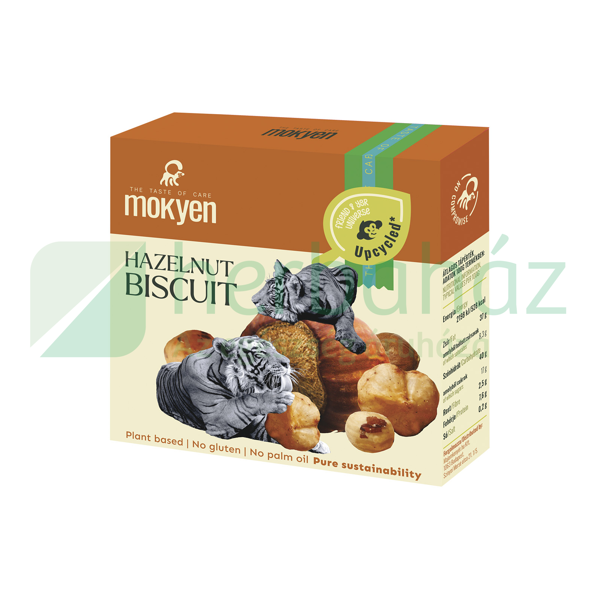 GLUTÉNMENTES MOKYEN BY MAJOMKENYÉR UPCYCLED KEKSZ TÖRÖKMOGYORÓS 50G
