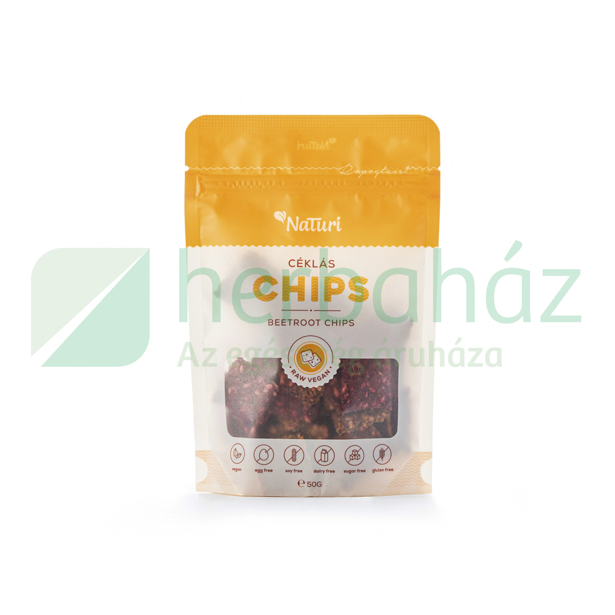 GLUTÉNMENTES NATURI CÉKLÁS CHIPS 50G