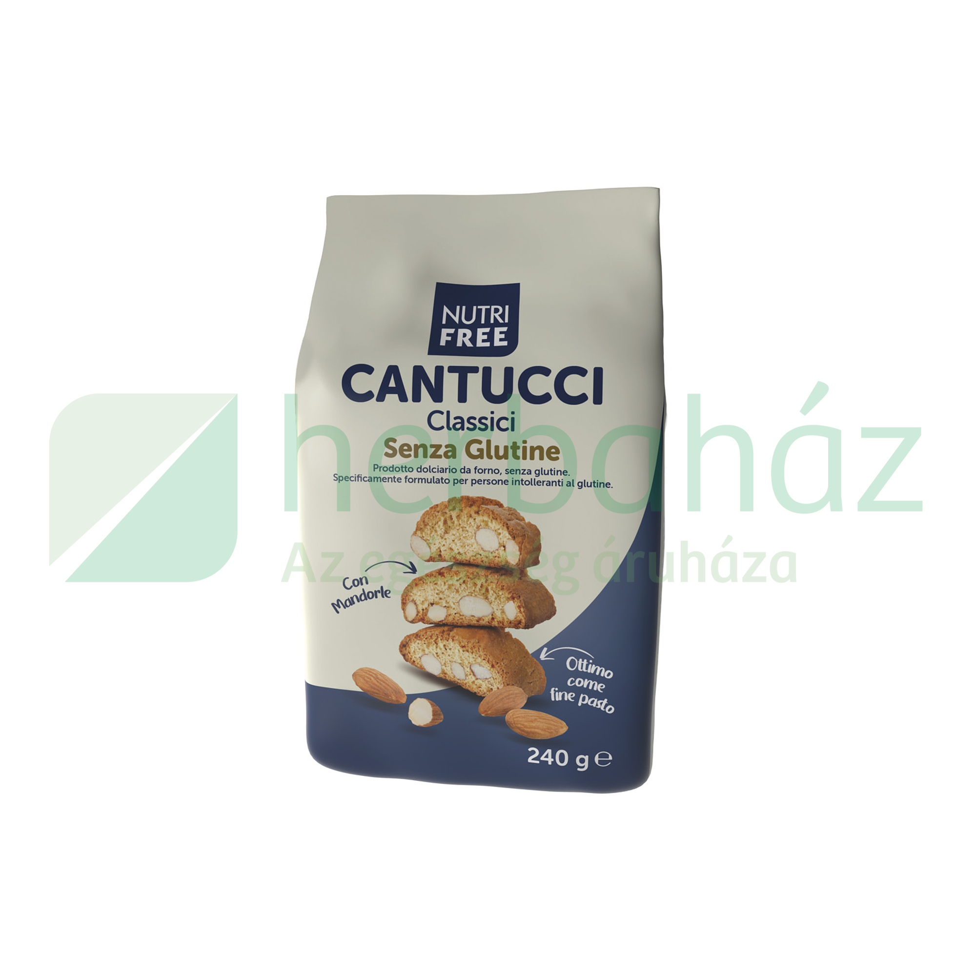 GLUTÉNMENTES NUTRI FREE KEKSZ MANDULÁS CANTUCCI 240G