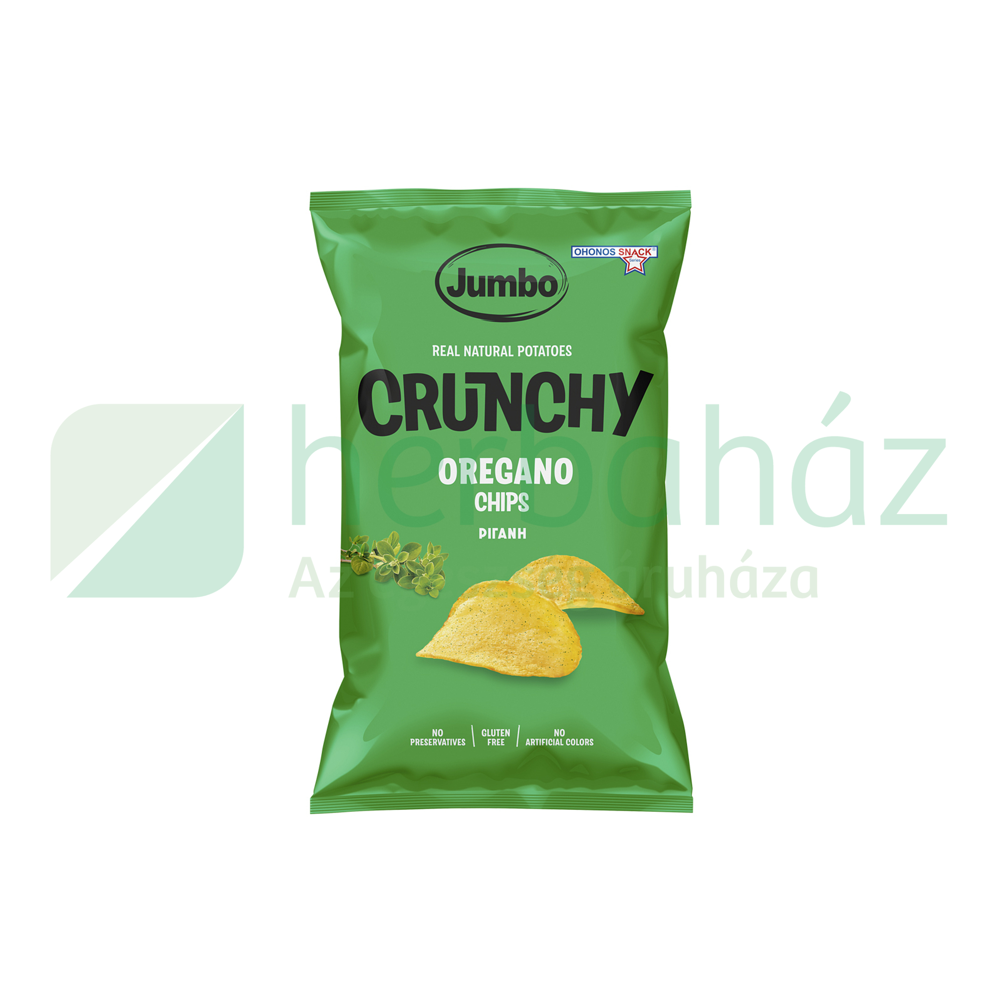 GLUTÉNMENTES OHONOS JUMBO SNACK CRUNCHY CHIPS OREGANOVAL 50G