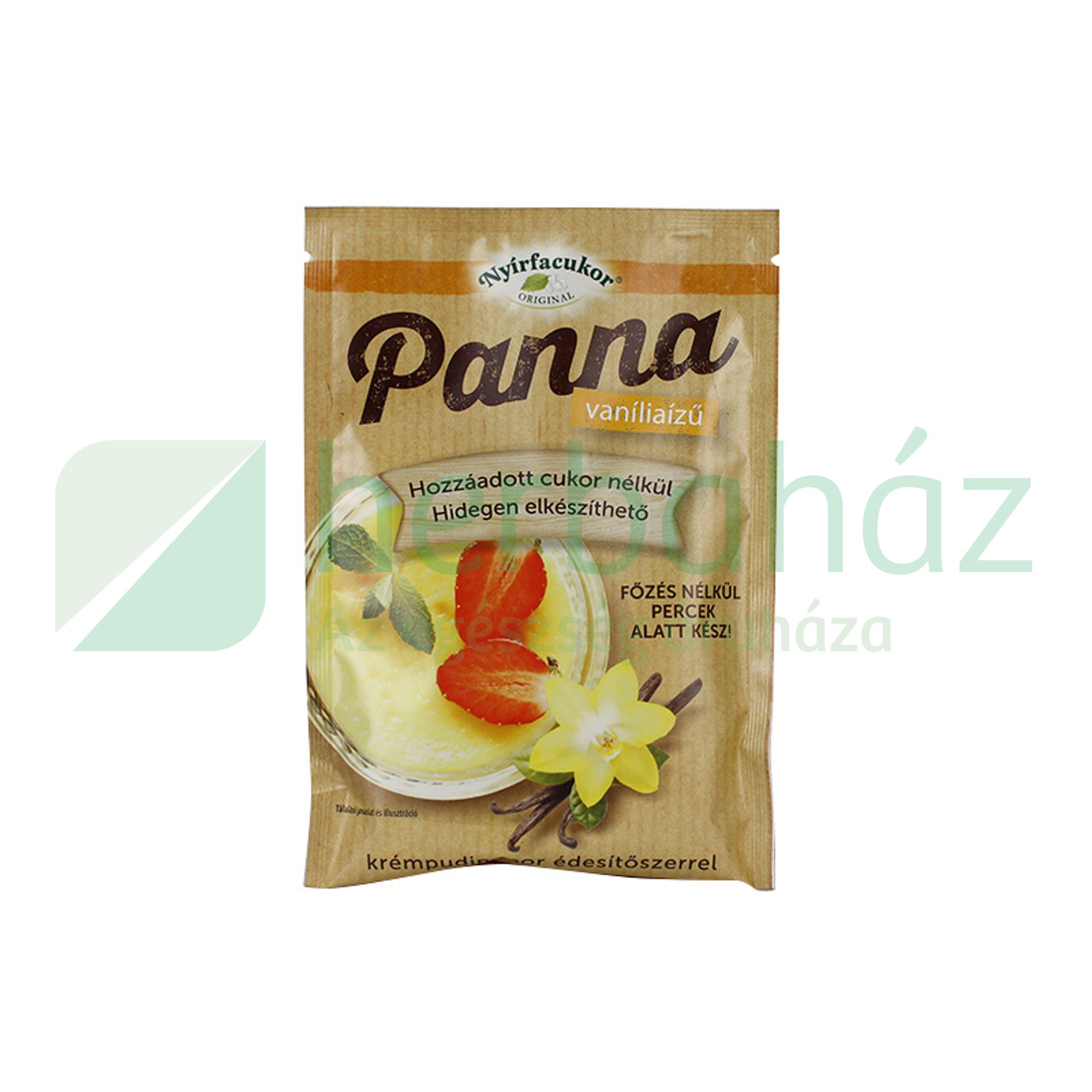 GLUTÉNMENTES PANNA PUDINGPOR HIDEGEN KÉSZÍTHETŐ VANILIA ÍZŰ 50G