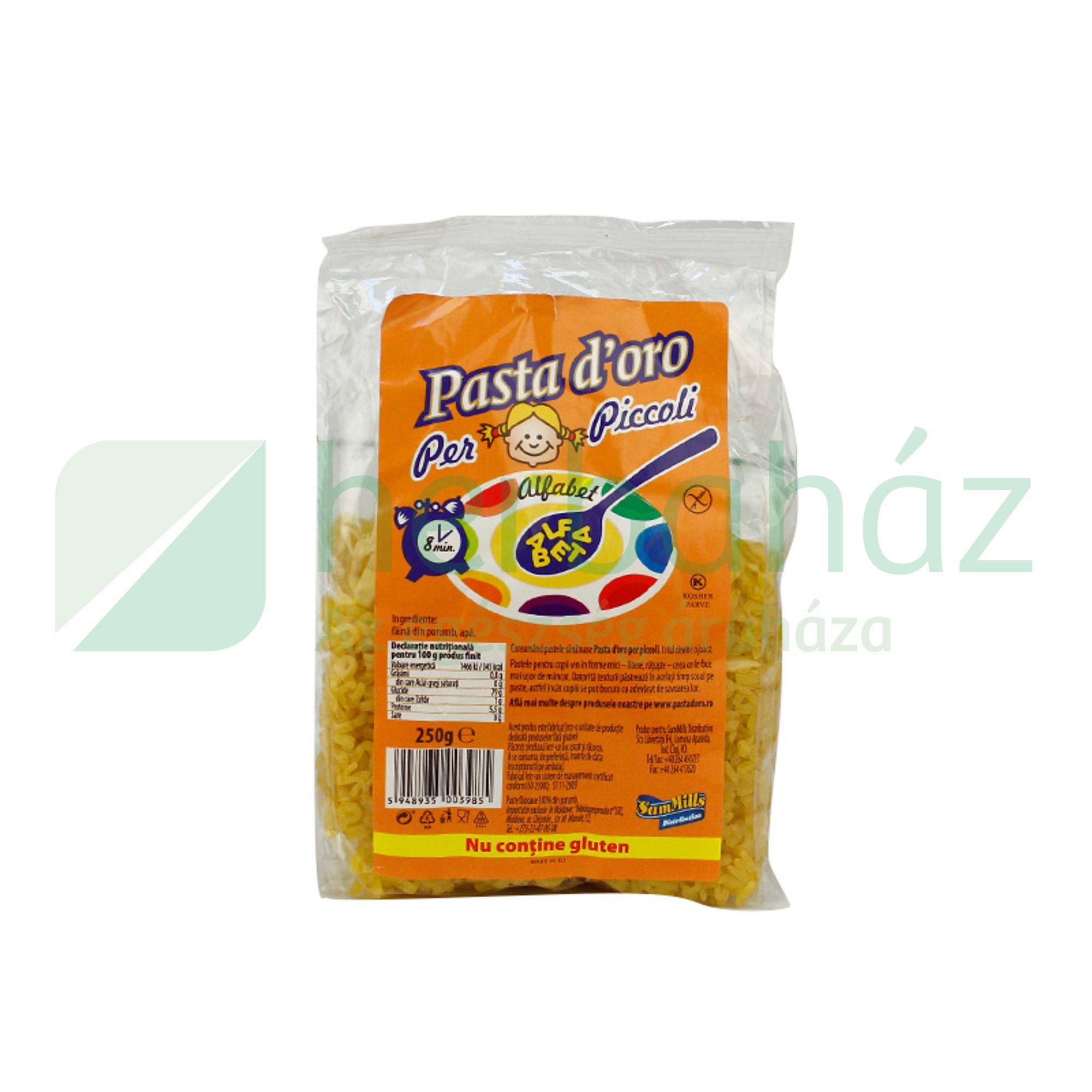 GLUTÉNMENTES PASTA DORO ABC GYEREKTÉSZTA 250G