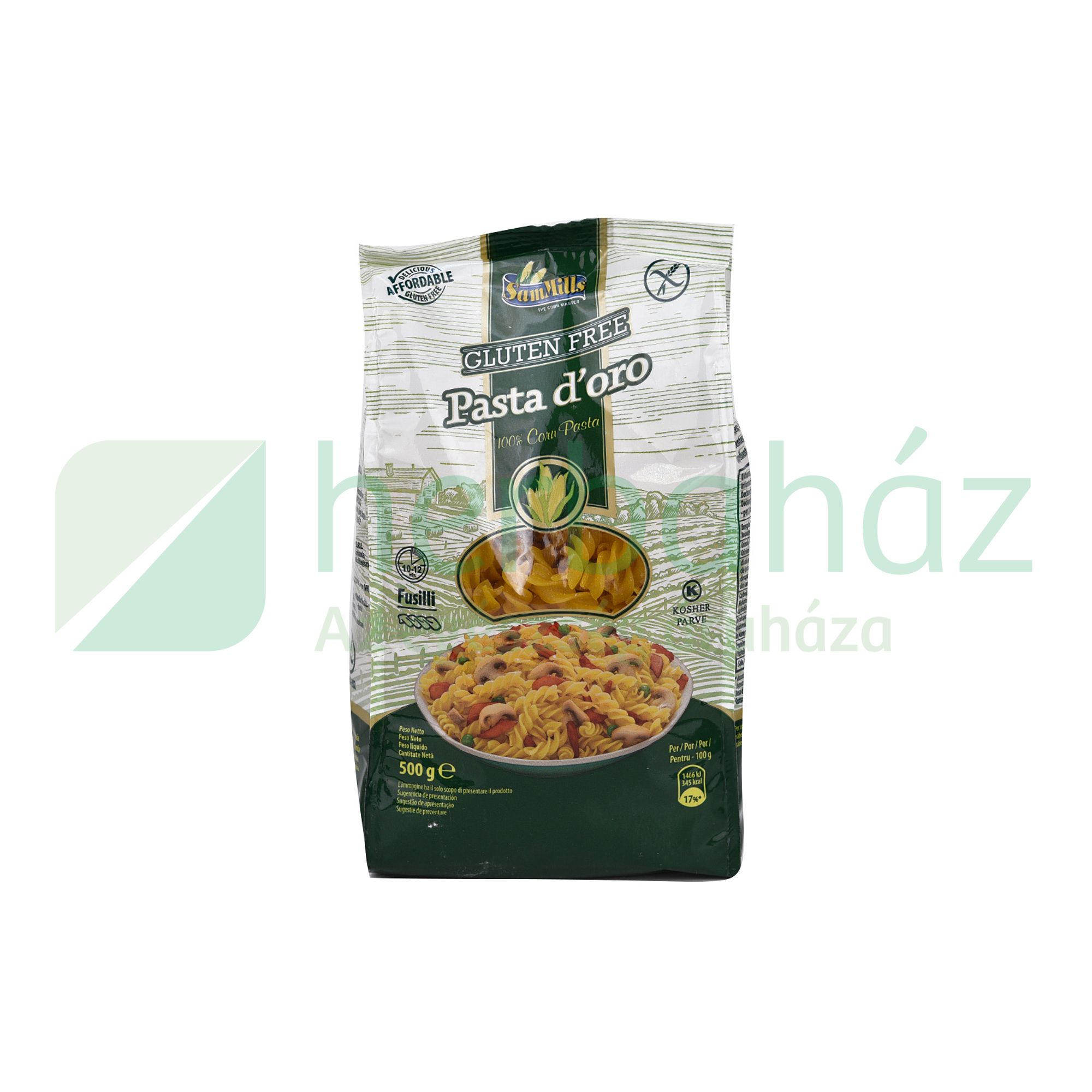 GLUTÉNMENTES PASTA DORO TÉSZTA FUSILLI 500G