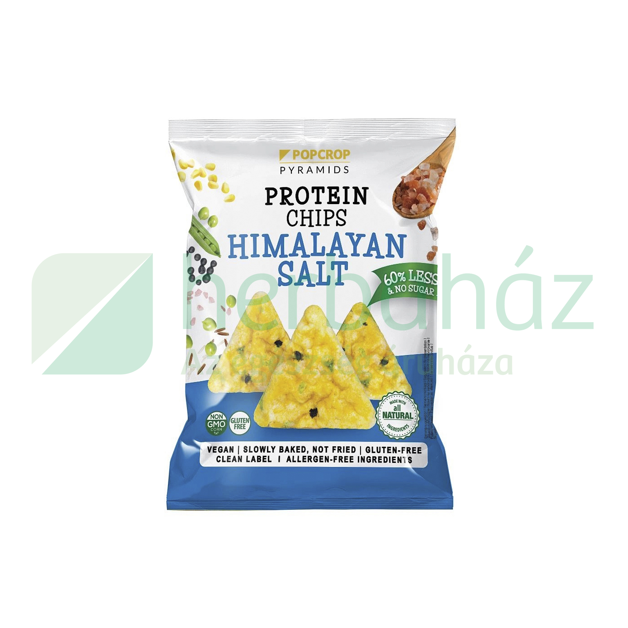 GLUTÉNMENTES POPCROP PYRAMIDS HIMALÁJA SÓS PROTEIN CHIPS 60G