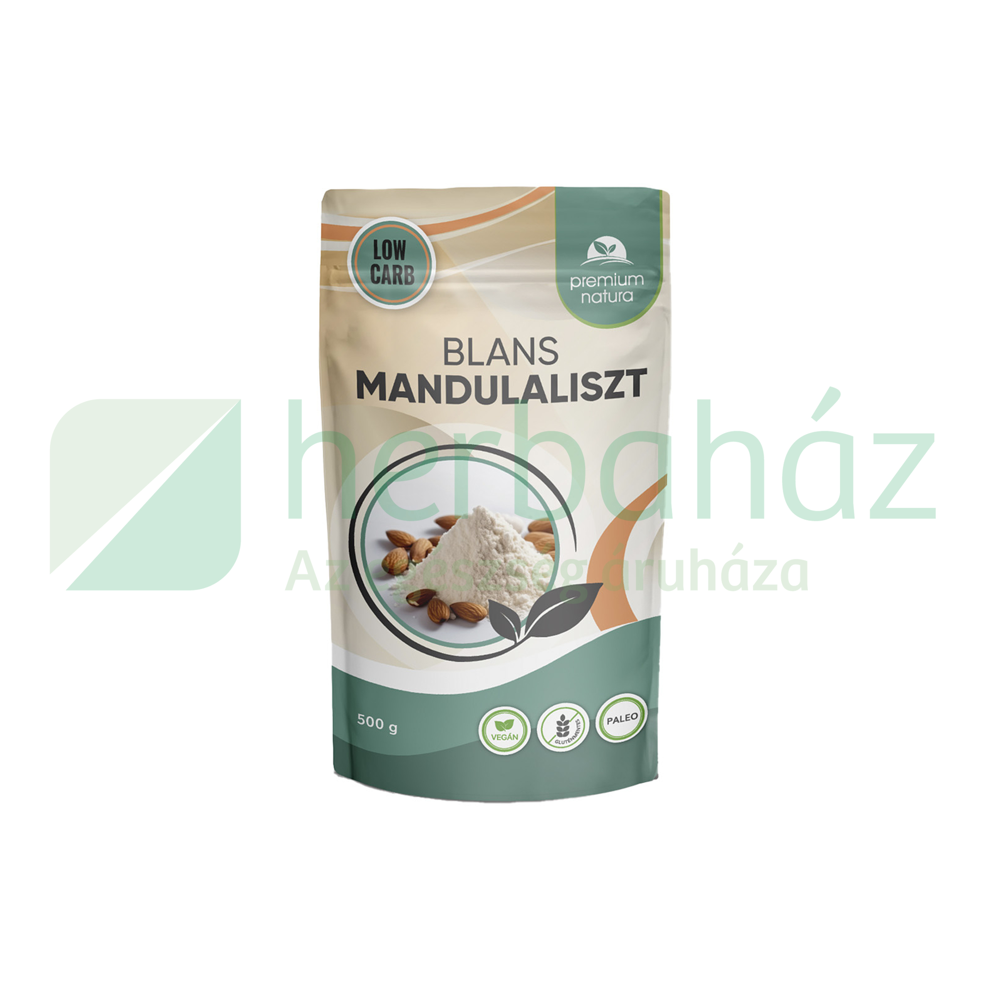 GLUTÉNMENTES PREMIUM NATURA LOW CARB BLANS MANDULALISZT 500G
