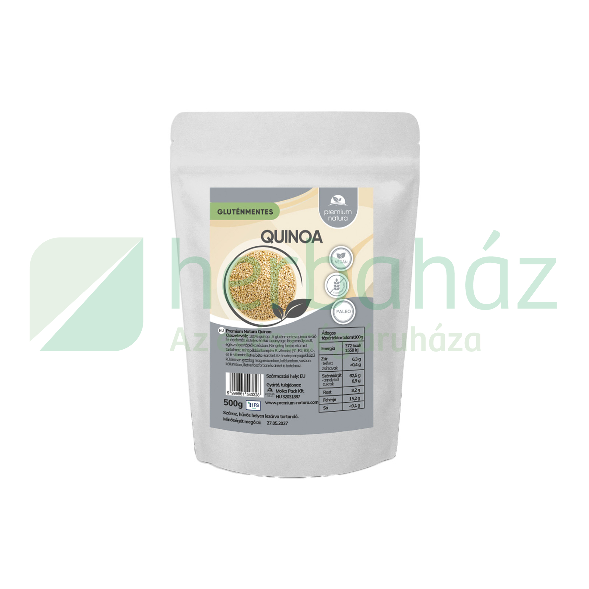 GLUTÉNMENTES PREMIUM NATURA QUINOA 500G