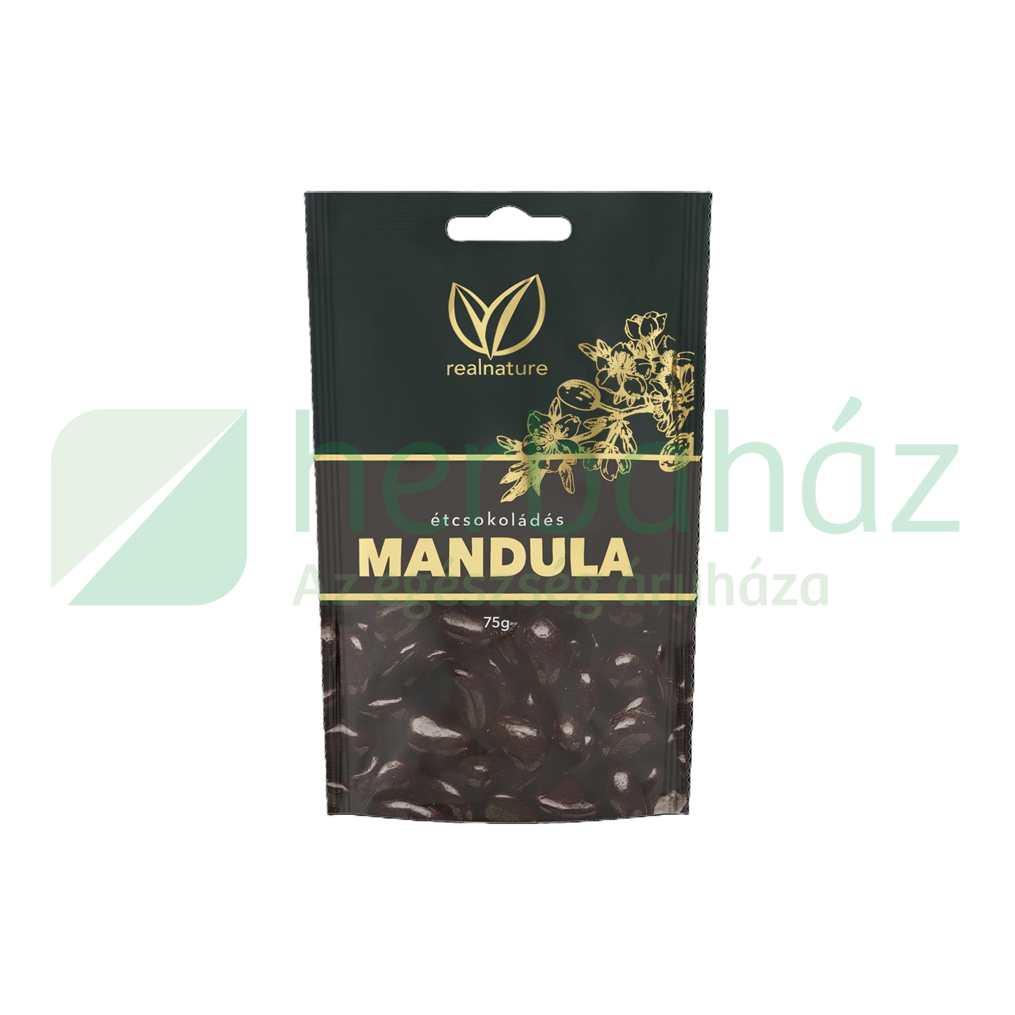 GLUTÉNMENTES REAL NATURE ÉTCSOKOLÁDÉS MANDULA 75G