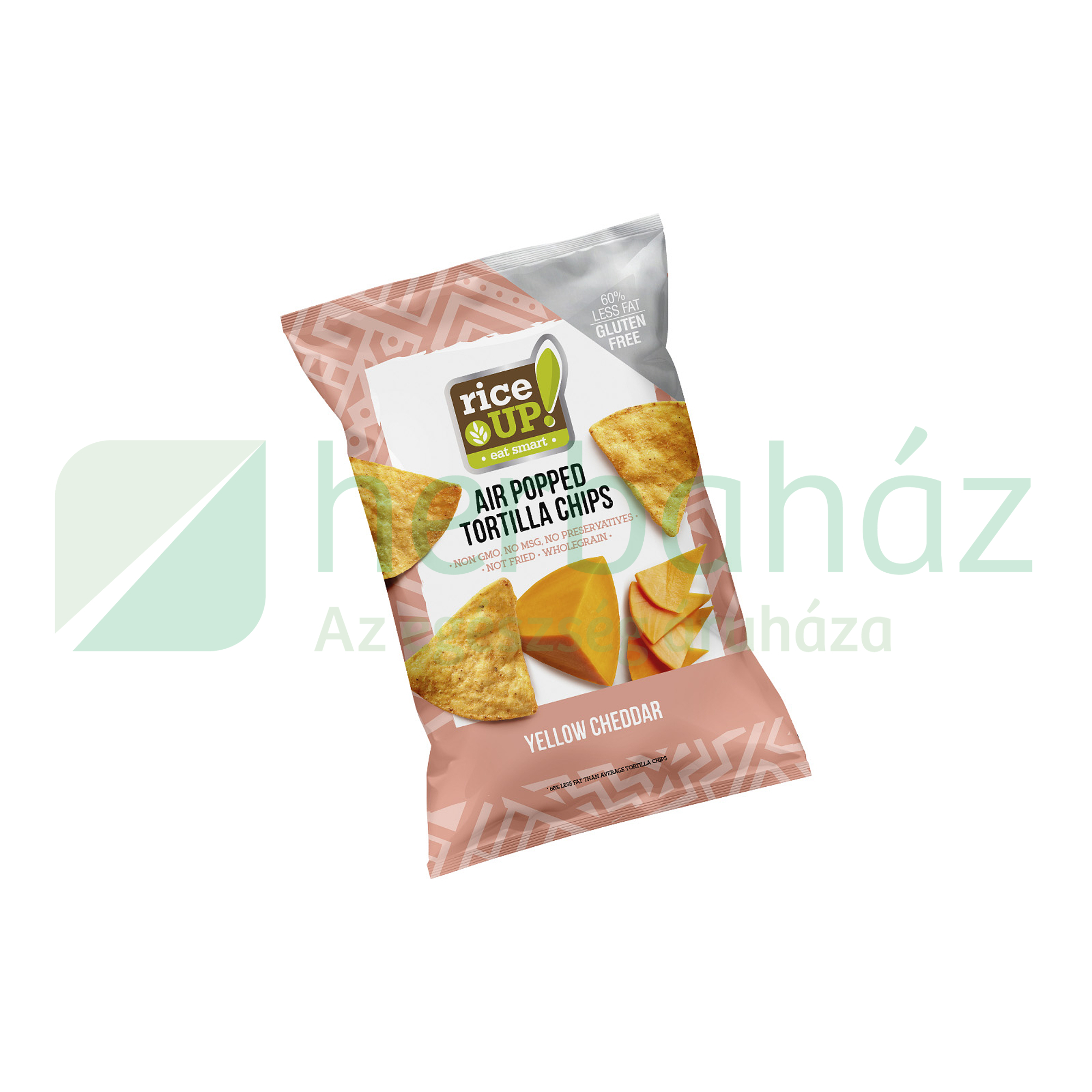 GLUTÉNMENTES RICE UP TORTILLA CHIPS CHEDDAR SAJT ÍZŰ 60G
