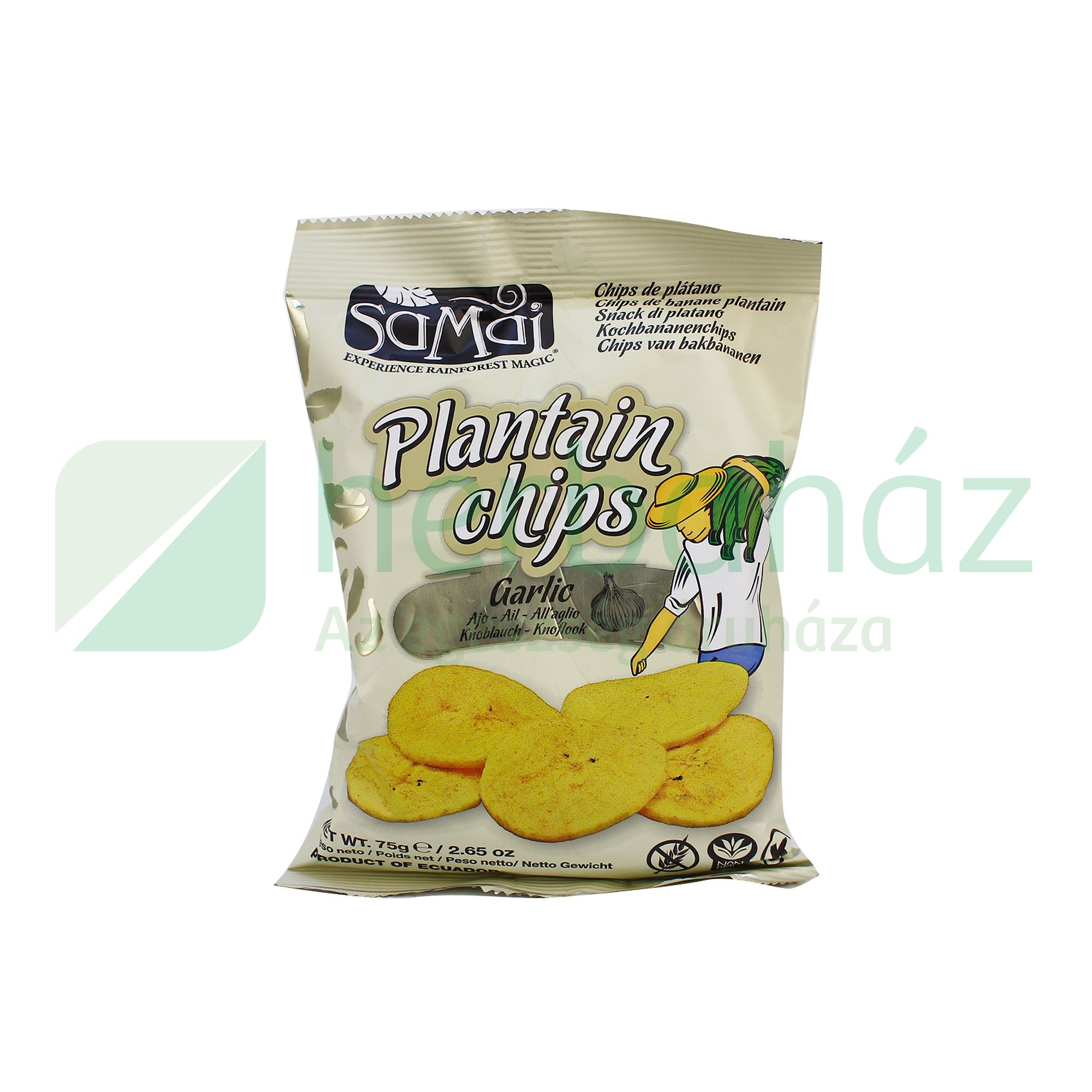 GLUTÉNMENTES  SAMAI PLANTAIN (FŐZŐBANÁN) CHIPS FOKHAGYMÁS 75G