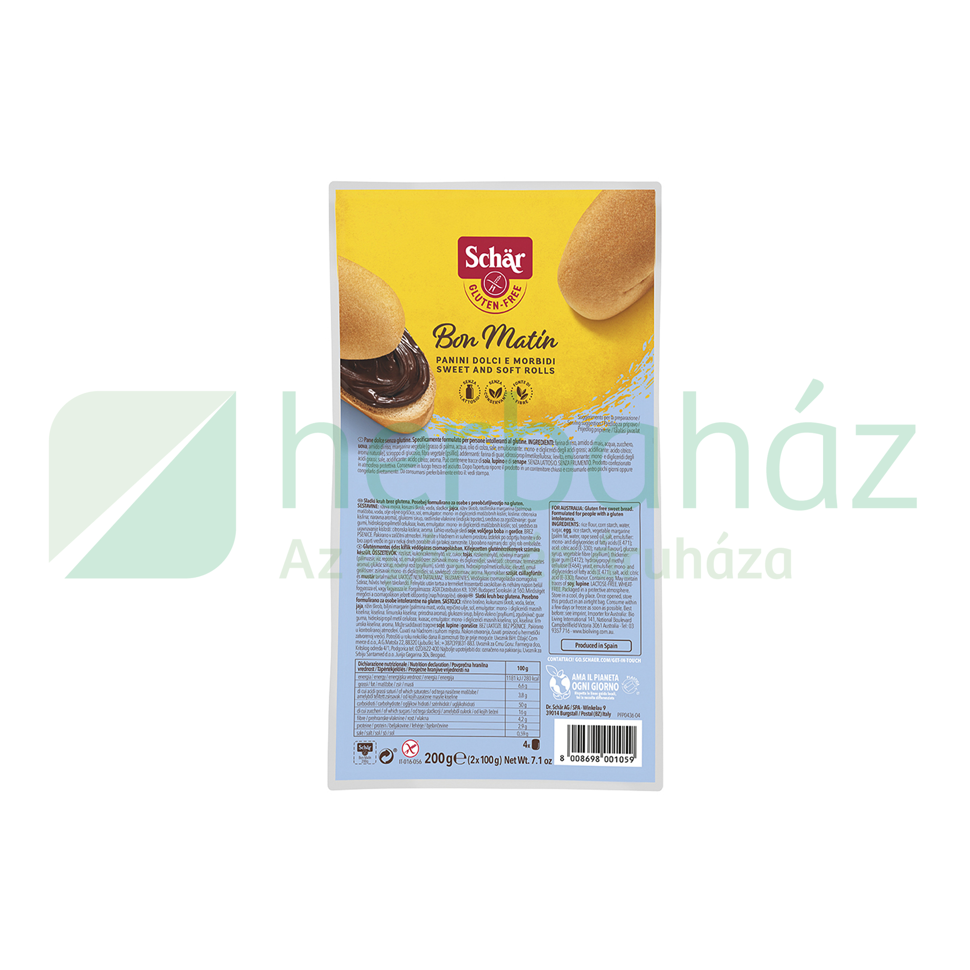 GLUTÉNMENTES SCHAR BON MATIN ÉDES KIFLI 200G
