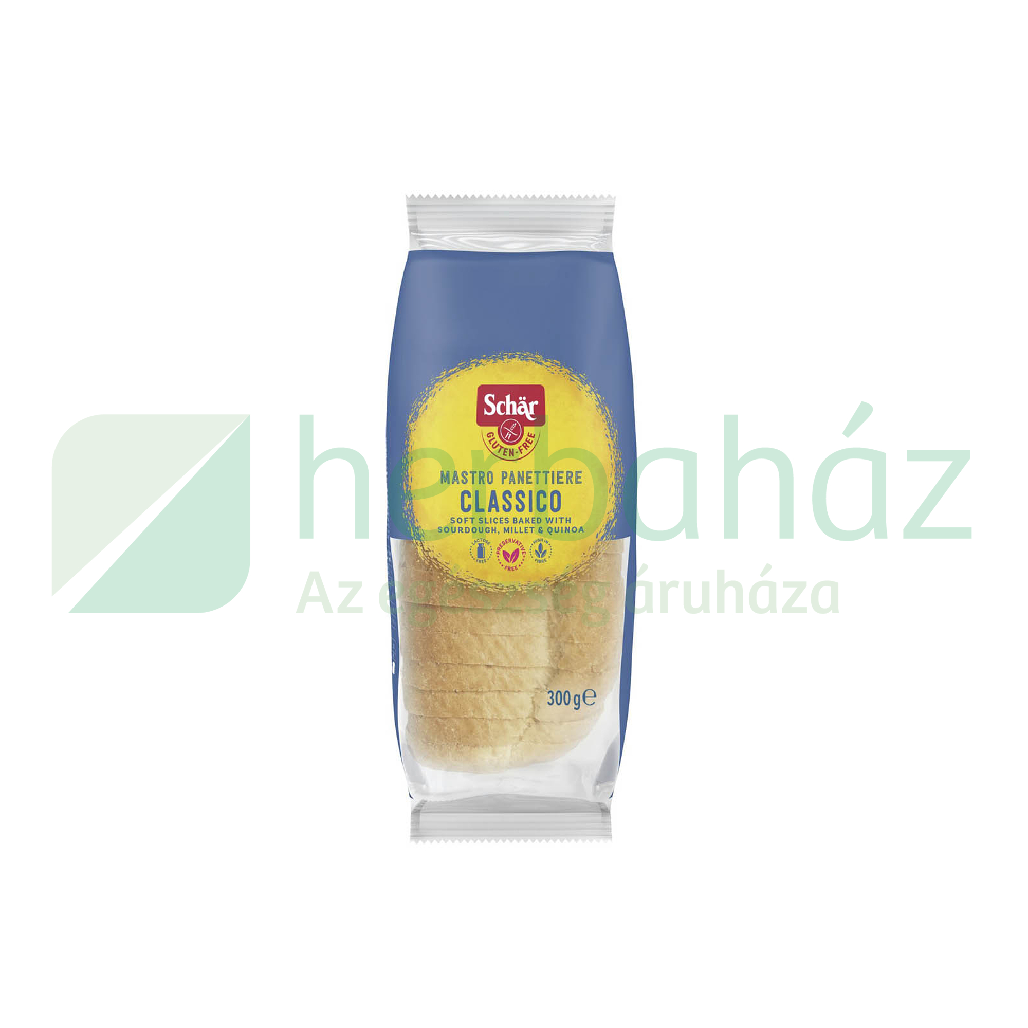 GLUTÉNMENTES SCHAR CLASSIC FEHÉR KENYÉR SZELETELT 300G