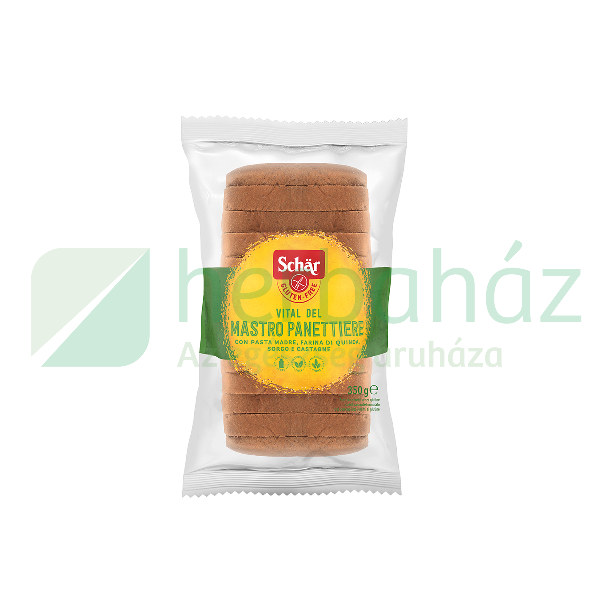 GLUTÉNMENTES SCHAR VITAL SZELETELT TÖBBMAGVAS KENYÉR 350G