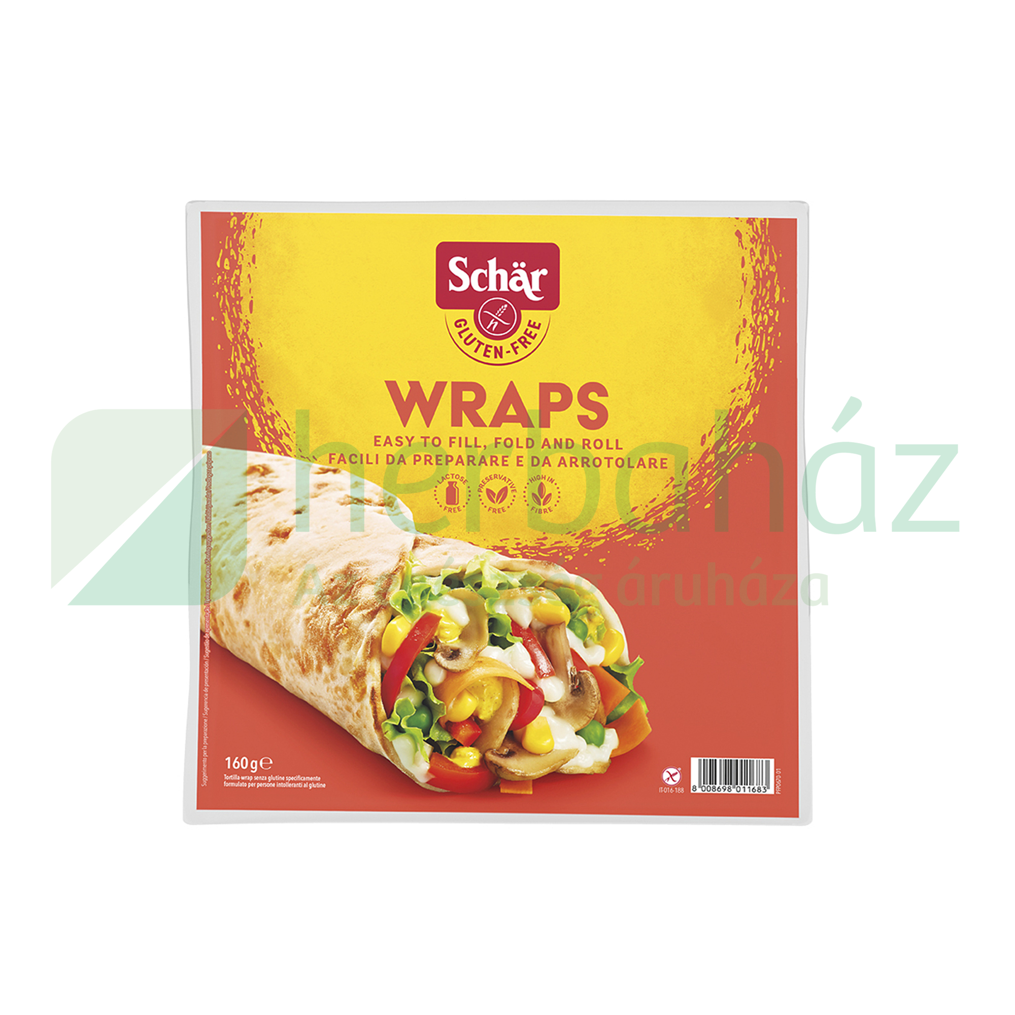 GLUTÉNMENTES SCHAR WRAPS 160G