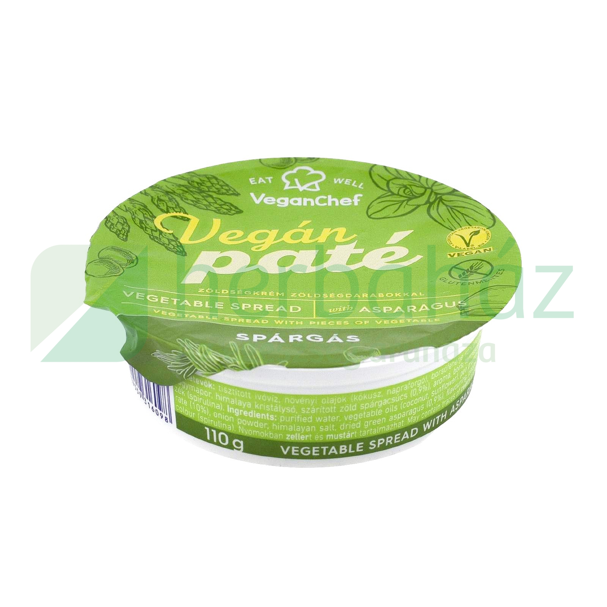 GLUTÉNMENTES VEGANCHEF PATÉ ZÖLDSÉGKRÉM SPÁRGÁS 110G  [H]