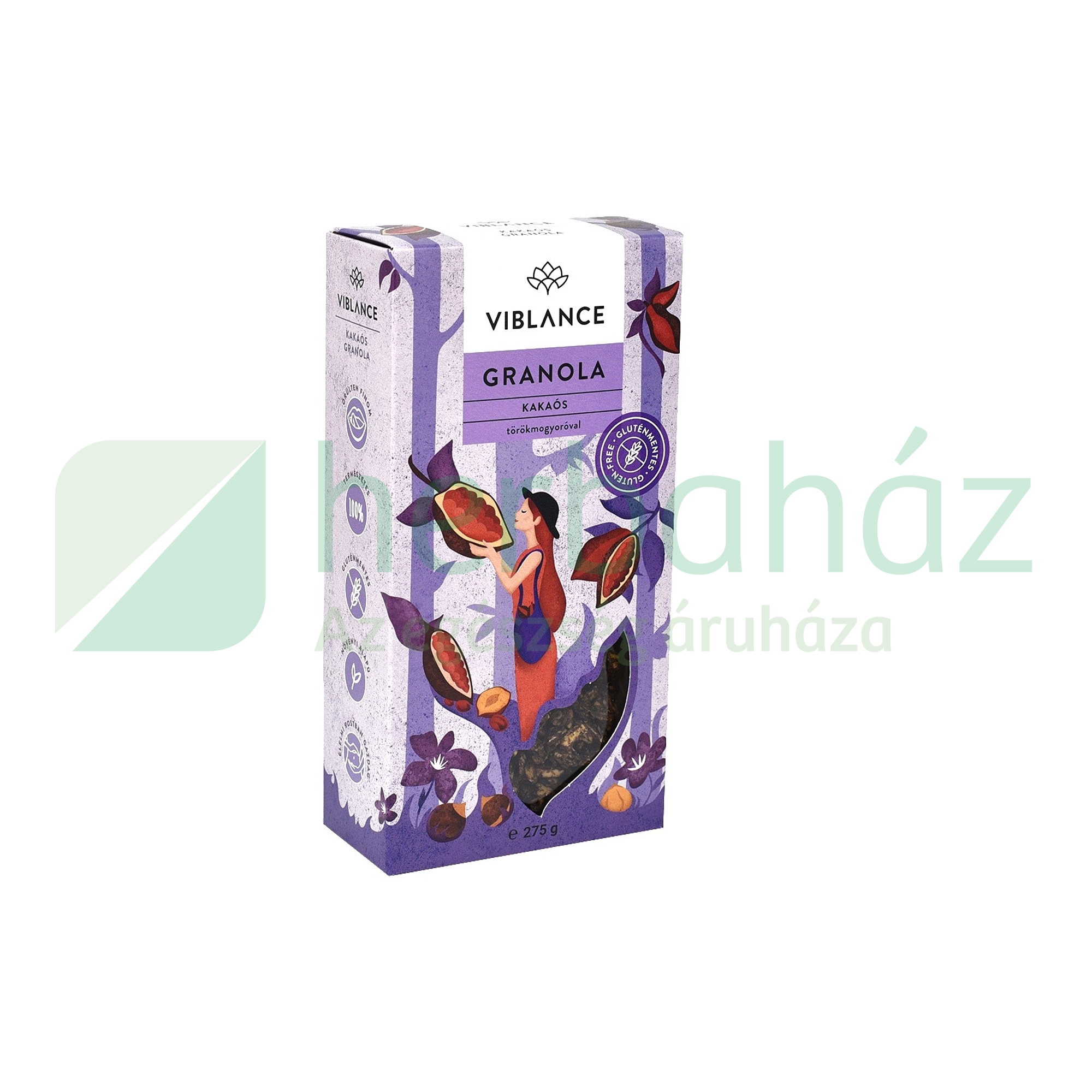 GLUTÉNMENTES VIBLANCE KAKAÓS GRANOLA 275G