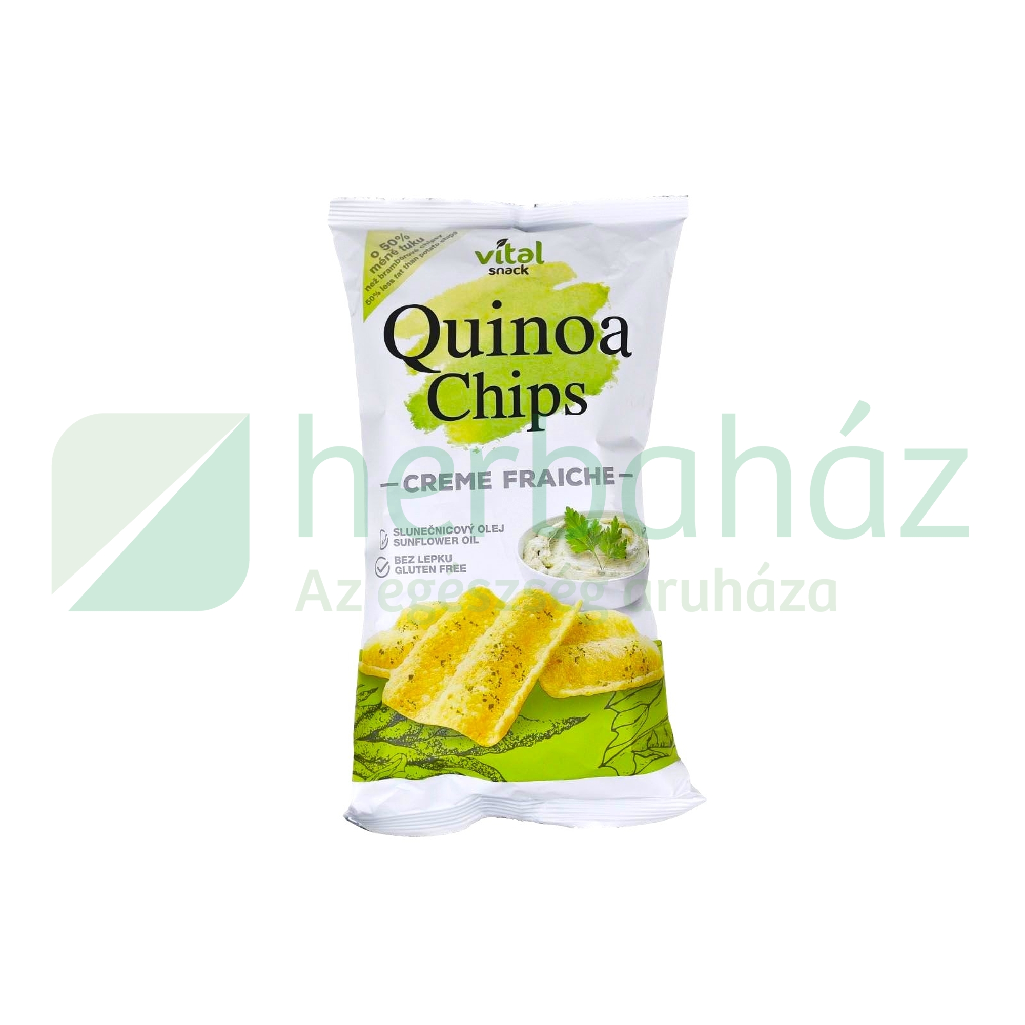 GLUTÉNMENTES VITAL SNACK QUINOÁS CHIPS TEJFÖLÖS ÍZŰ  60G