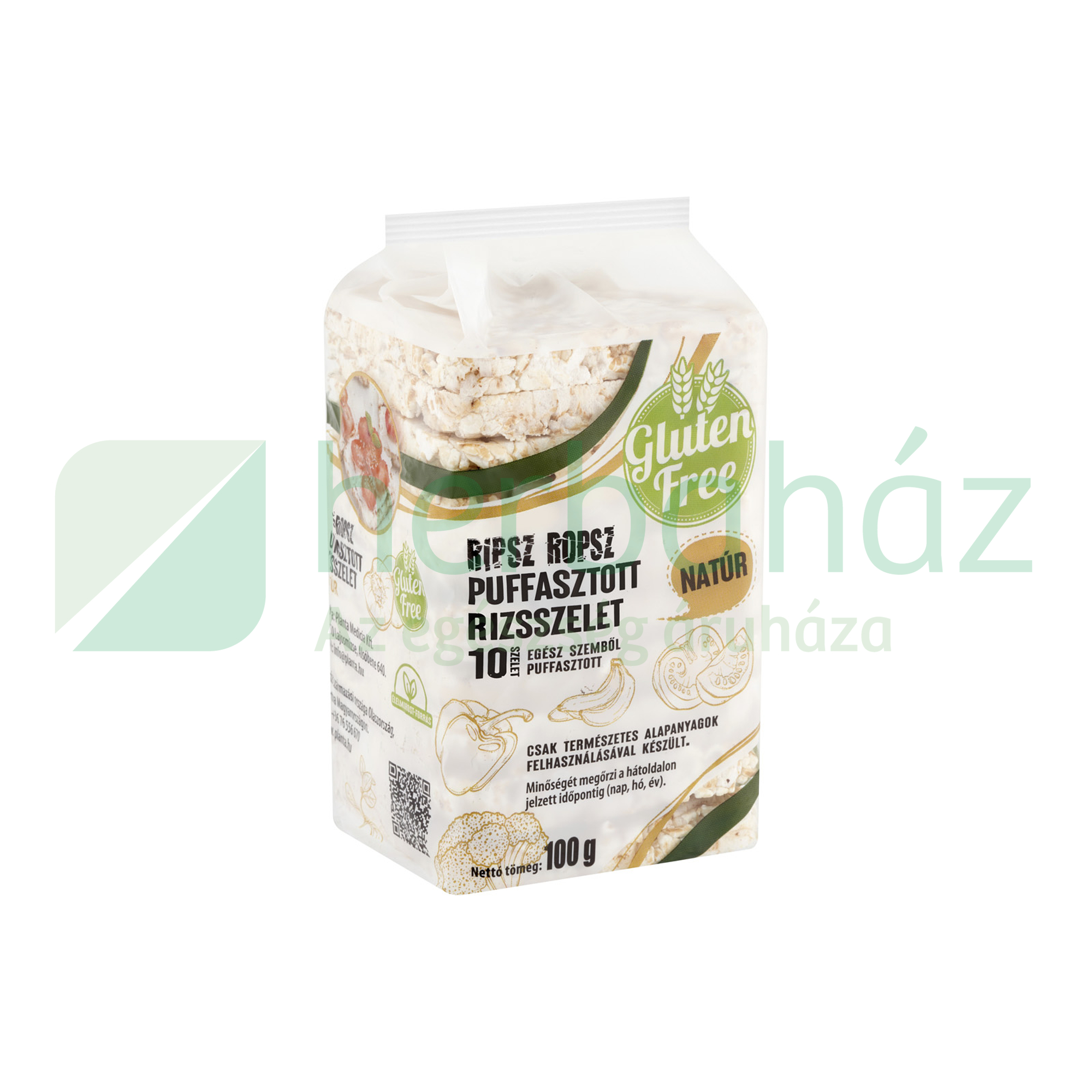 GLUTÉNMENTES RIPSZ ROPSZ PUFFASZTOTT RIZSSZELET NATÚR 100G