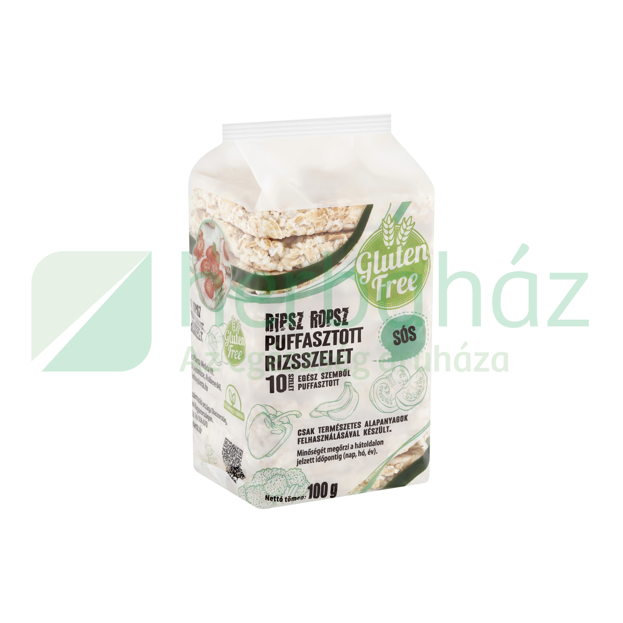 GLUTÉNMENTES RIPSZ ROPSZ PUFFASZTOTT RIZSSZELET SÓS 100G