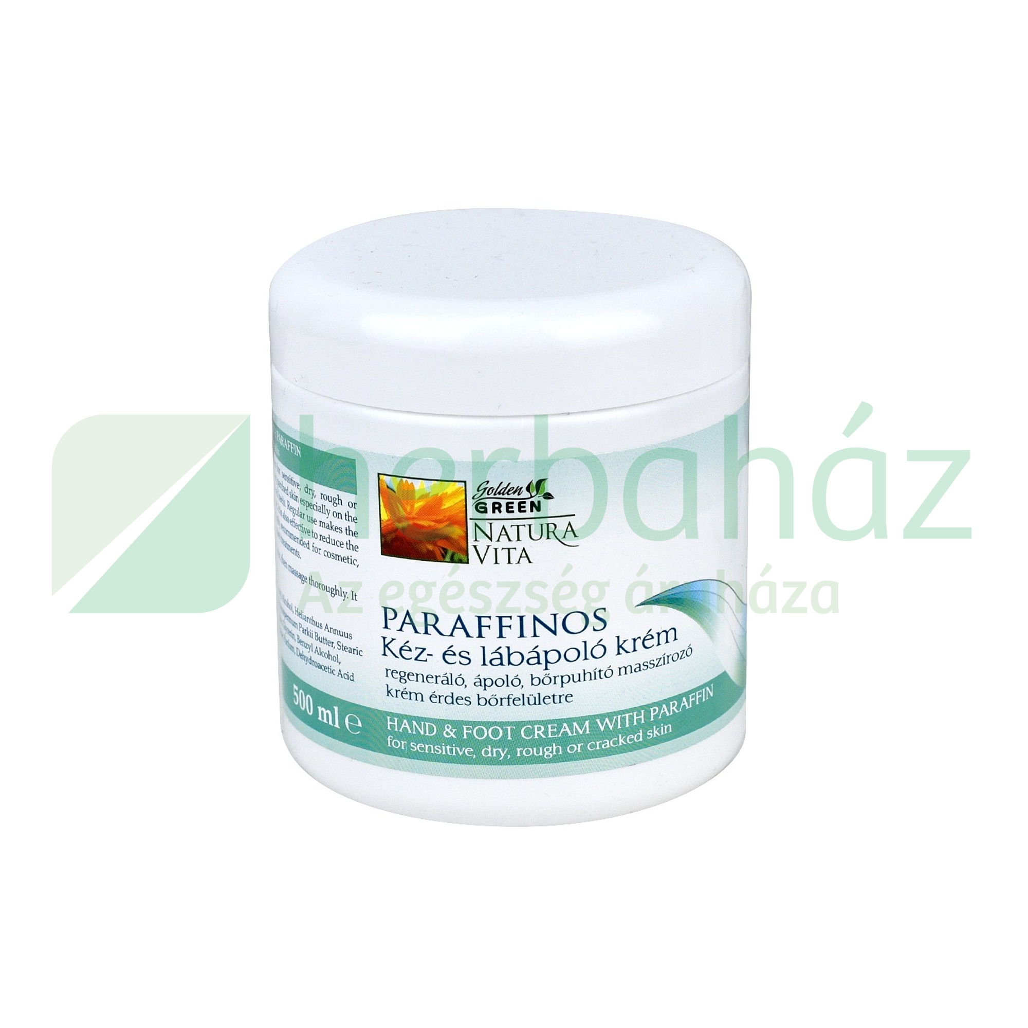 GOLDEN GREEN NATURA VITA PARAFFINOS KÉZ ÉS LÁBÁPOLÓ KRÉM 500ML