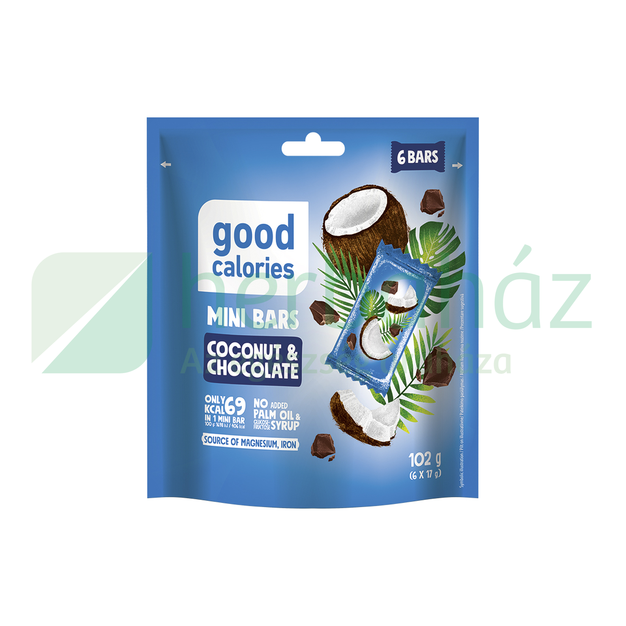 GOOD CALORIES MINI SZELET KÓKUSZ-CSOKOLÁDÉ 102G