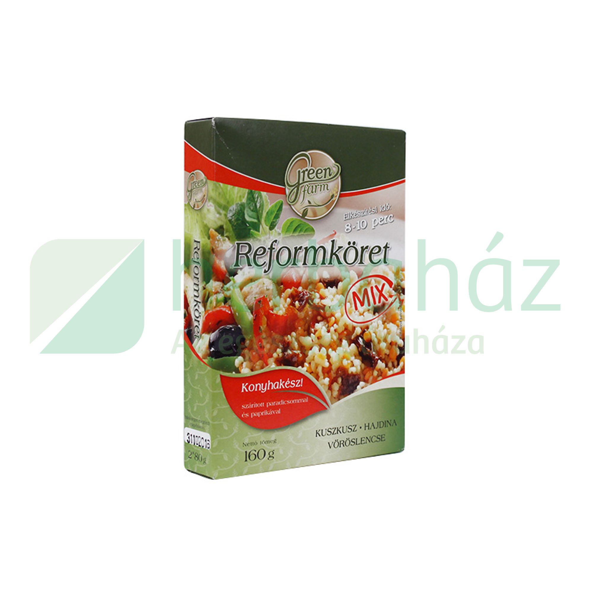 GREEN FARM REFORMKÖRET MIX (KUSZKUSZ, HAJDINA, VÖRÖSLENCSE) 2X80G