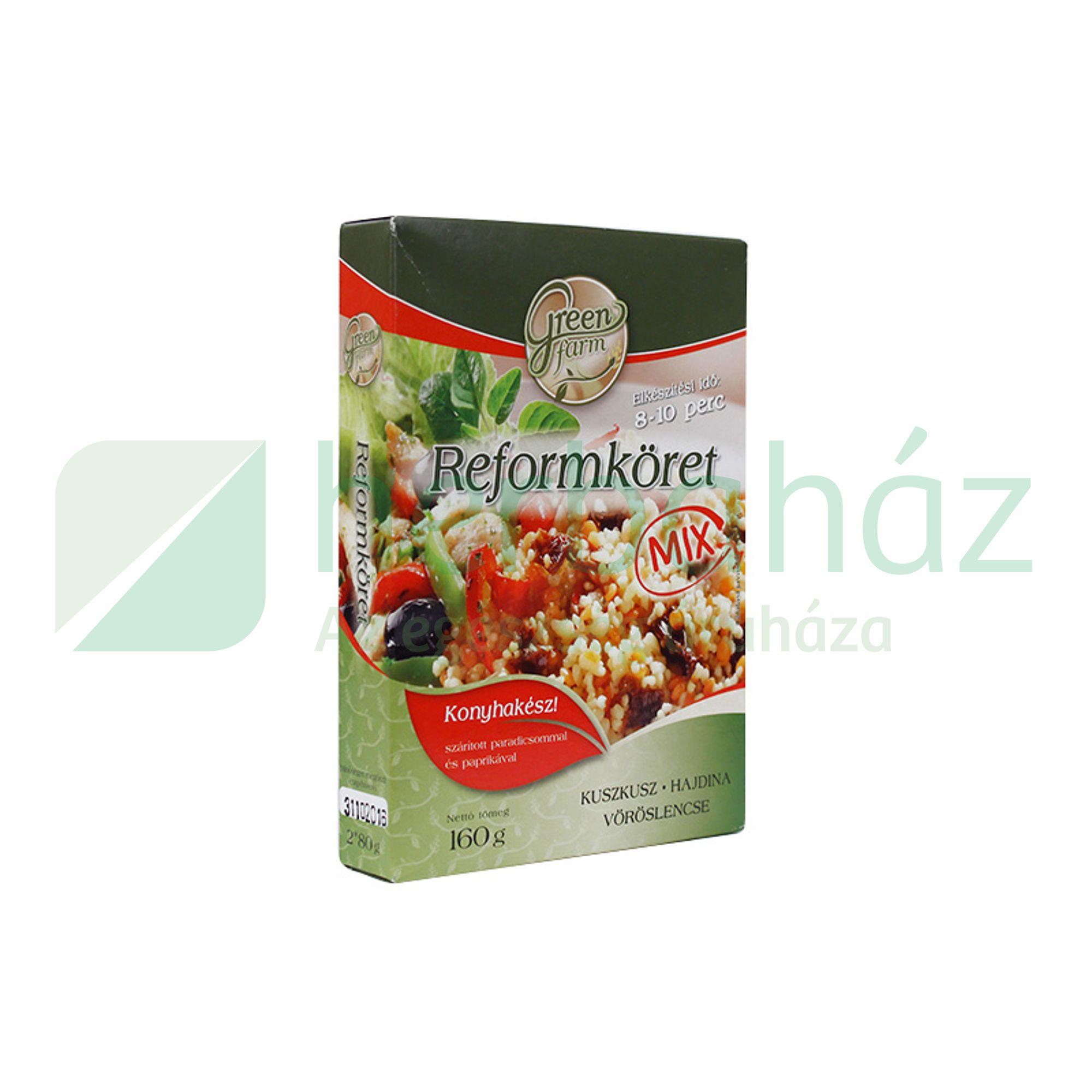 GREEN FARM REFORMKÖRET MIX (KUSZKUSZ,HAJDINA,VÖRÖSLENCSE) 2X80G