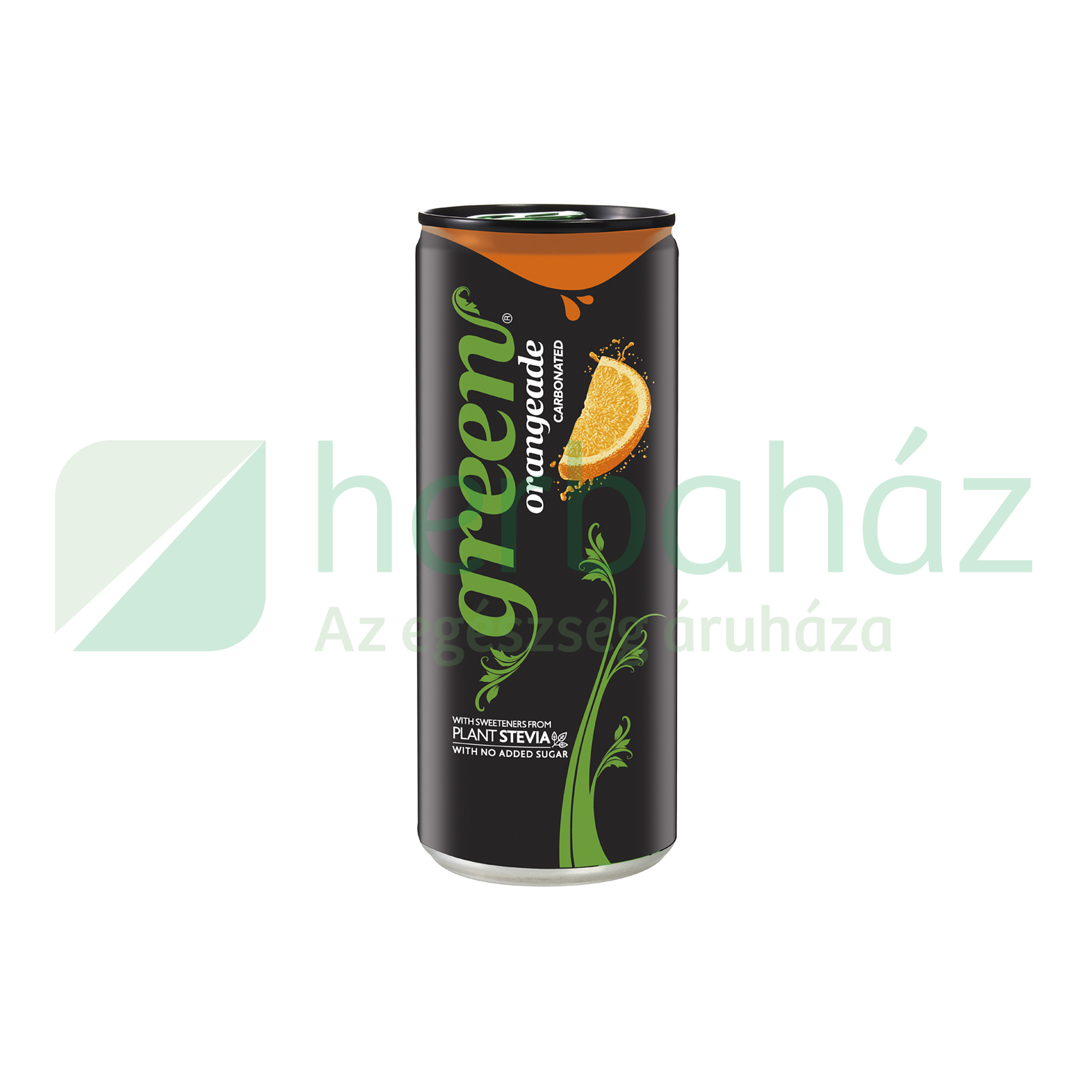 GREEN NARANCS ÍZŰ SZÉNSAVAS ÜDÍTŐITAL STEVIAVAL 330ML DRS+50FT BETÉTDÍJ