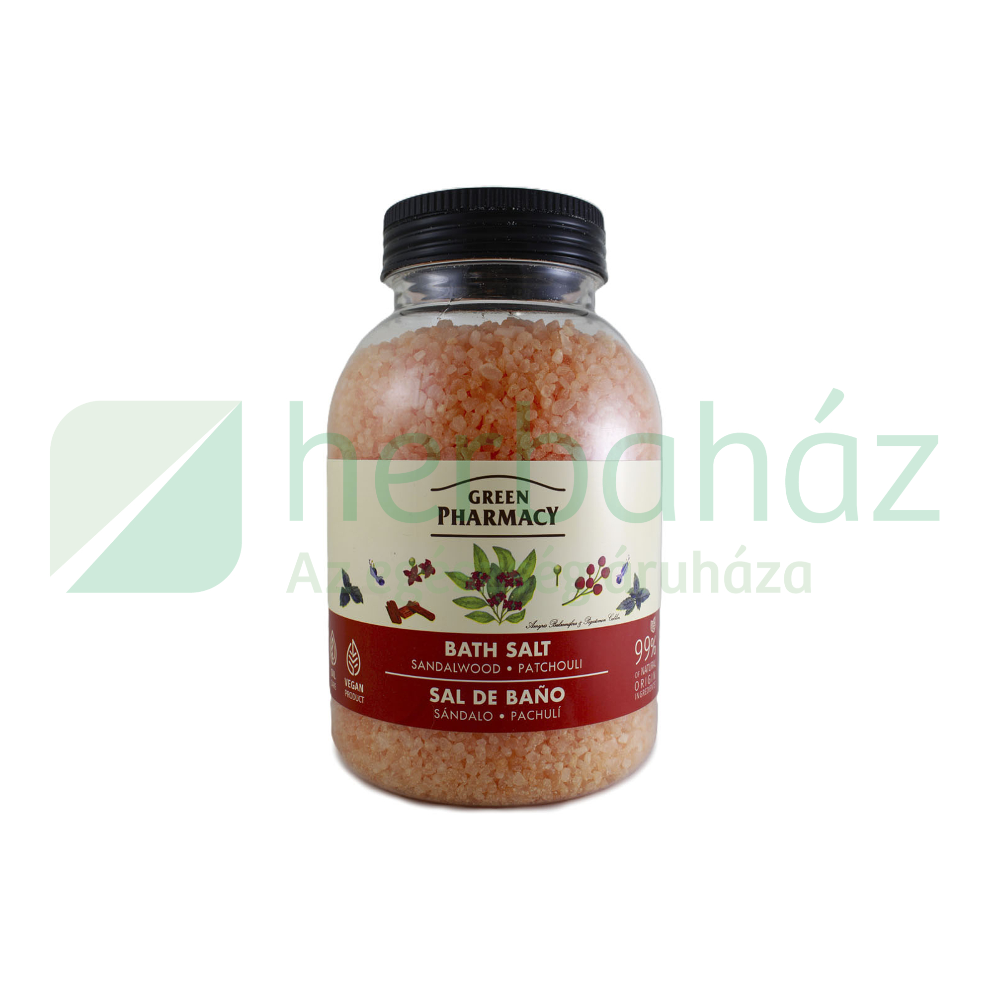 GREEN PHARMACY FÜRDŐSÓ SZANTÁLFA ÉS PACSULI KIVONATTAL 1000G