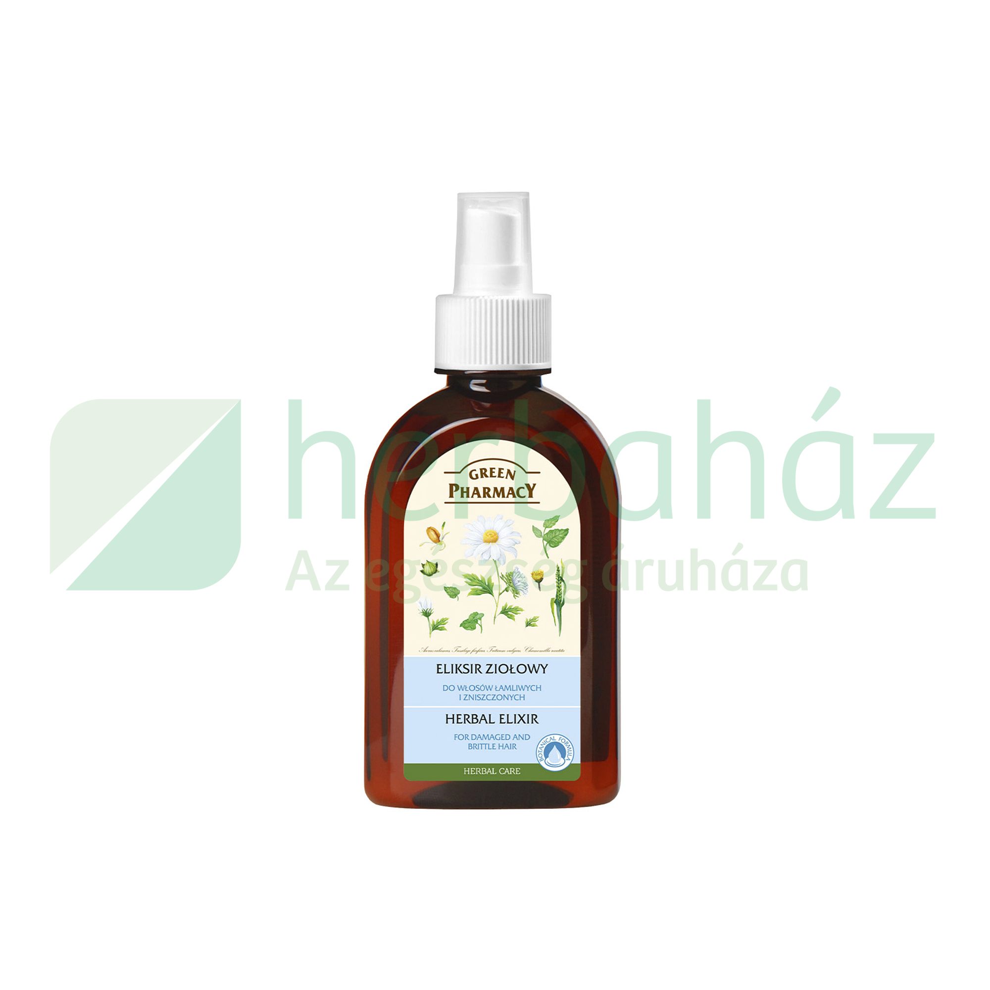 GREEN PHARMACY GYÓGYNÖVÉNYES HAJELIXÍR SÉRÜLT ÉS TÖRÉKENY HAJRA 250ML