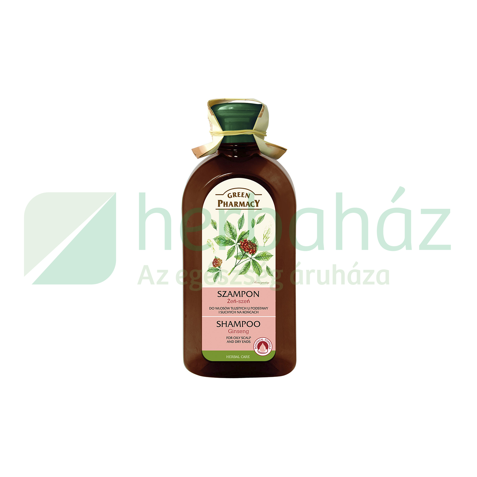 GREEN PHARMACY GYÓGYNÖVÉNYES SAMPON ZSÍROS FEJBŐRRE GINSENG KIVONATOS 350ML