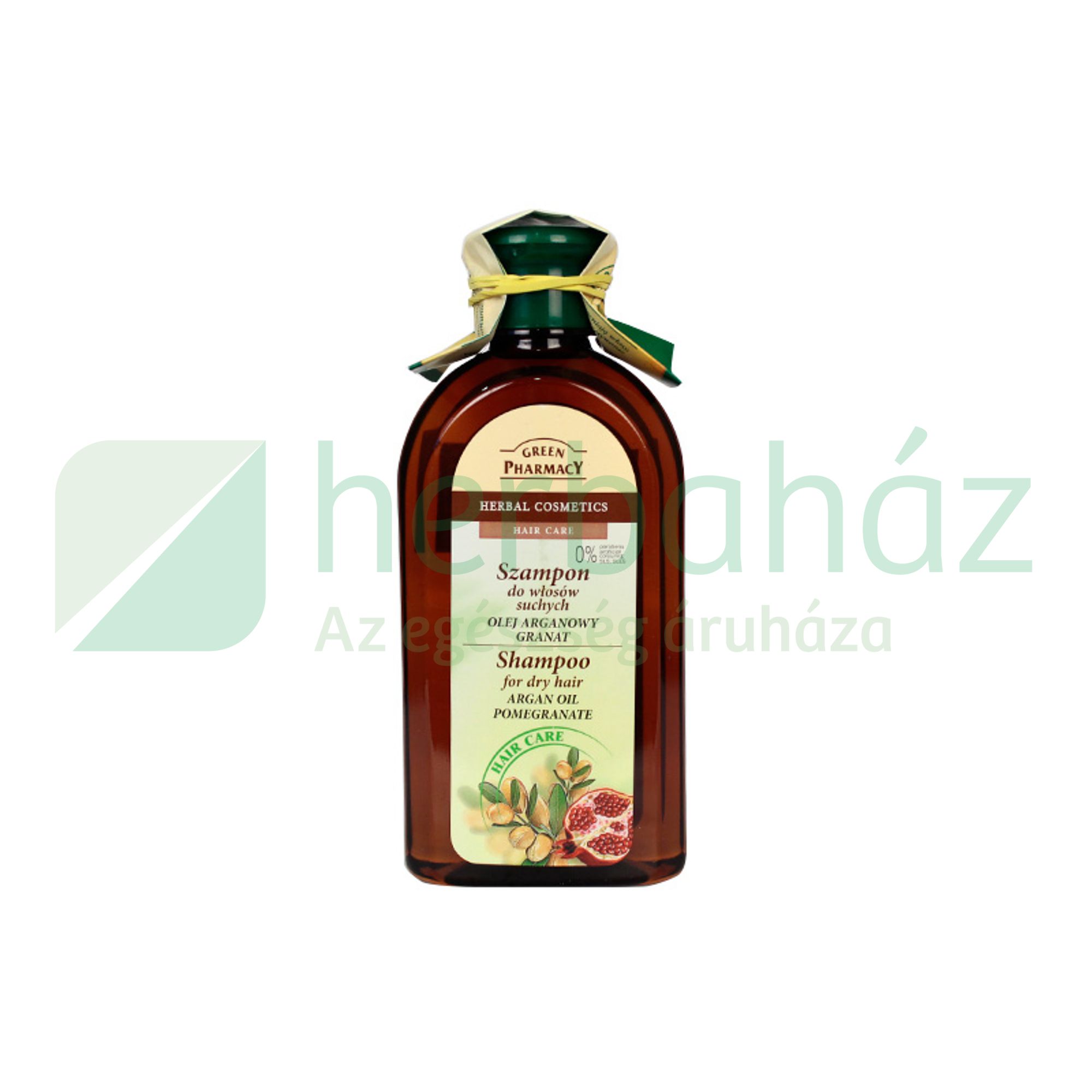 GREEN PHARMACY SAMPON ARGÁN ÉS GRÁNÁTALMA SZÁRAZ HAJRA 350ML