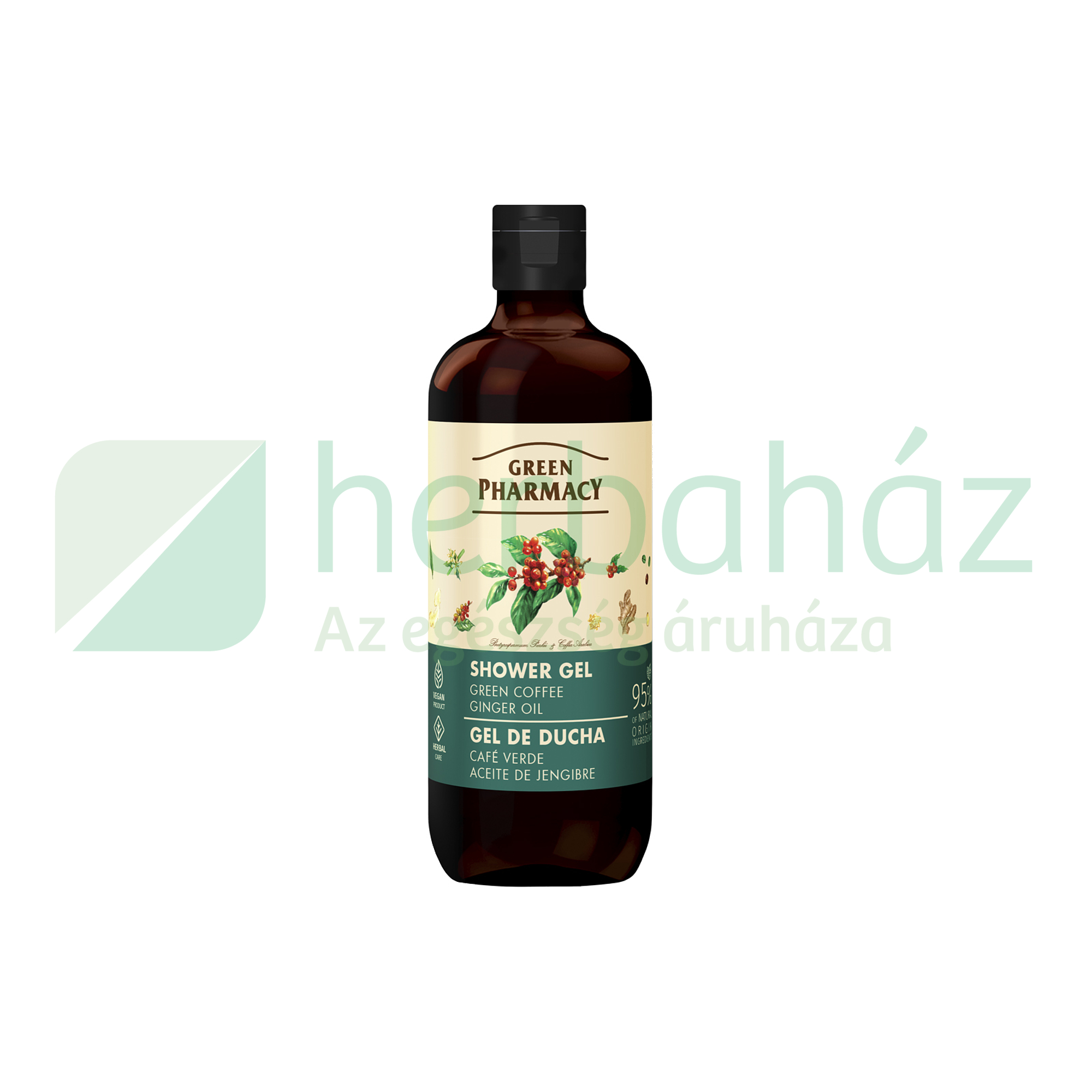 GREEN PHARMACY TUSFÜRDŐ ZÖLD KÁVÉ ÉS GYÖMBÉROLAJ KIVONATTAL 500ML