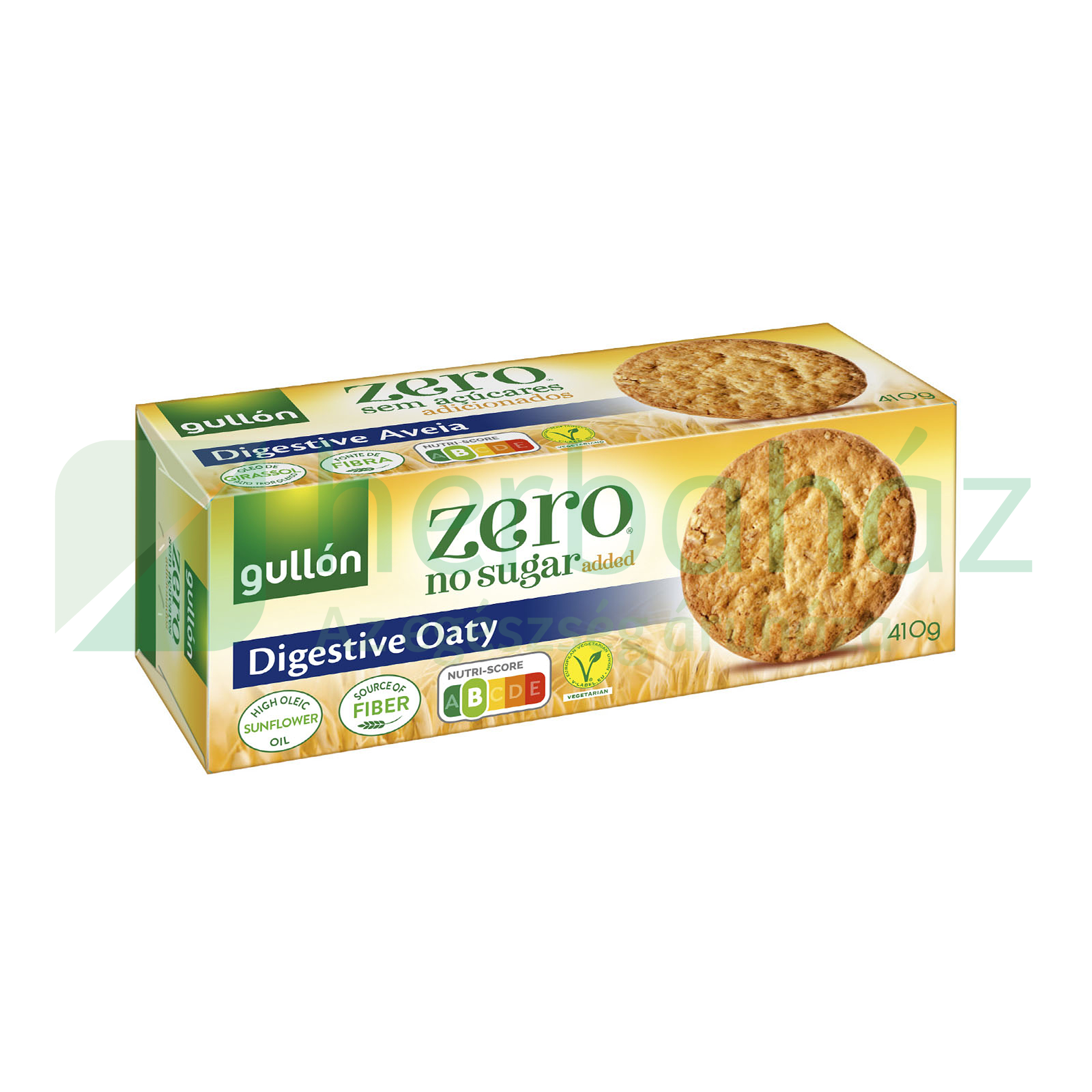 GULLON DIGESTIVA OATY ZERO KEKSZ HOZZÁADOTT CUKOR NÉLKÜL 410G
