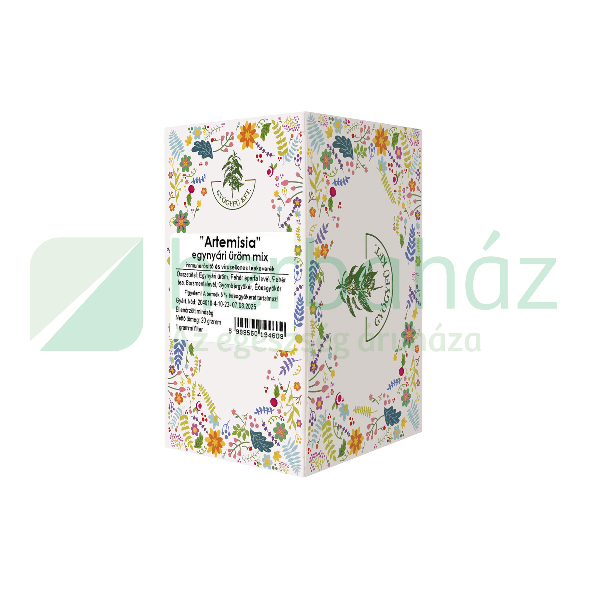 GYÓGYFŰ ARTEMISIA-EGYNYÁRI ÜRÖM-MIX IMMUNERŐSÍTŐ ÉS VÍRUSELLENES TEAKEVERÉK FILTERES 20DB