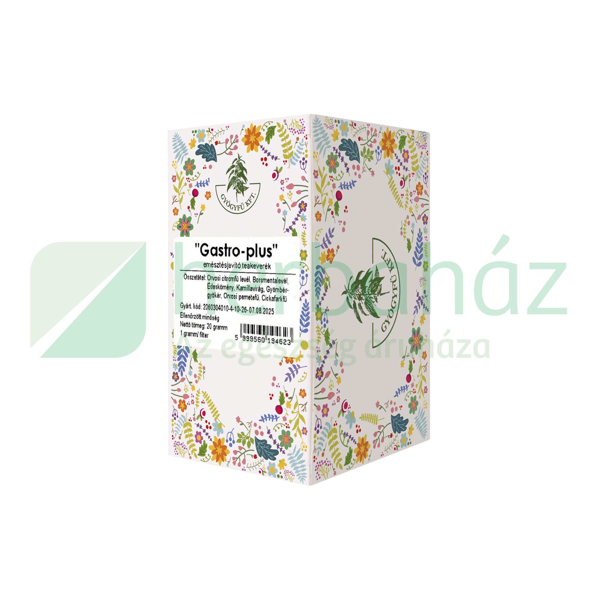 GYÓGYFŰ GASTRO-PLUS EMÉSZTÉSJAVÍTÓ TEAKEVERÉK FILTERES 20DB