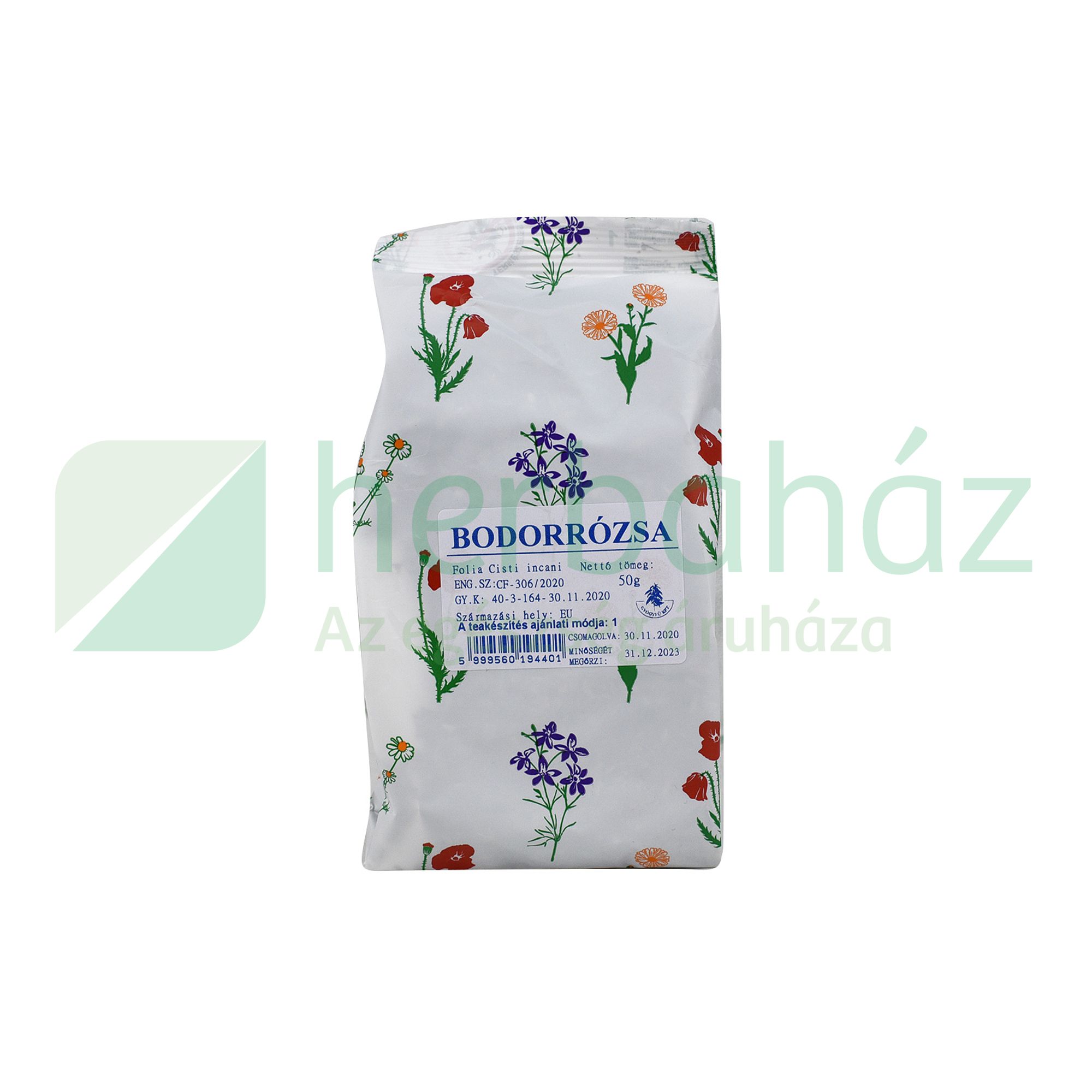 GYÓGYFŰ TEA BODORRÓZSA SZÁLAS 50G