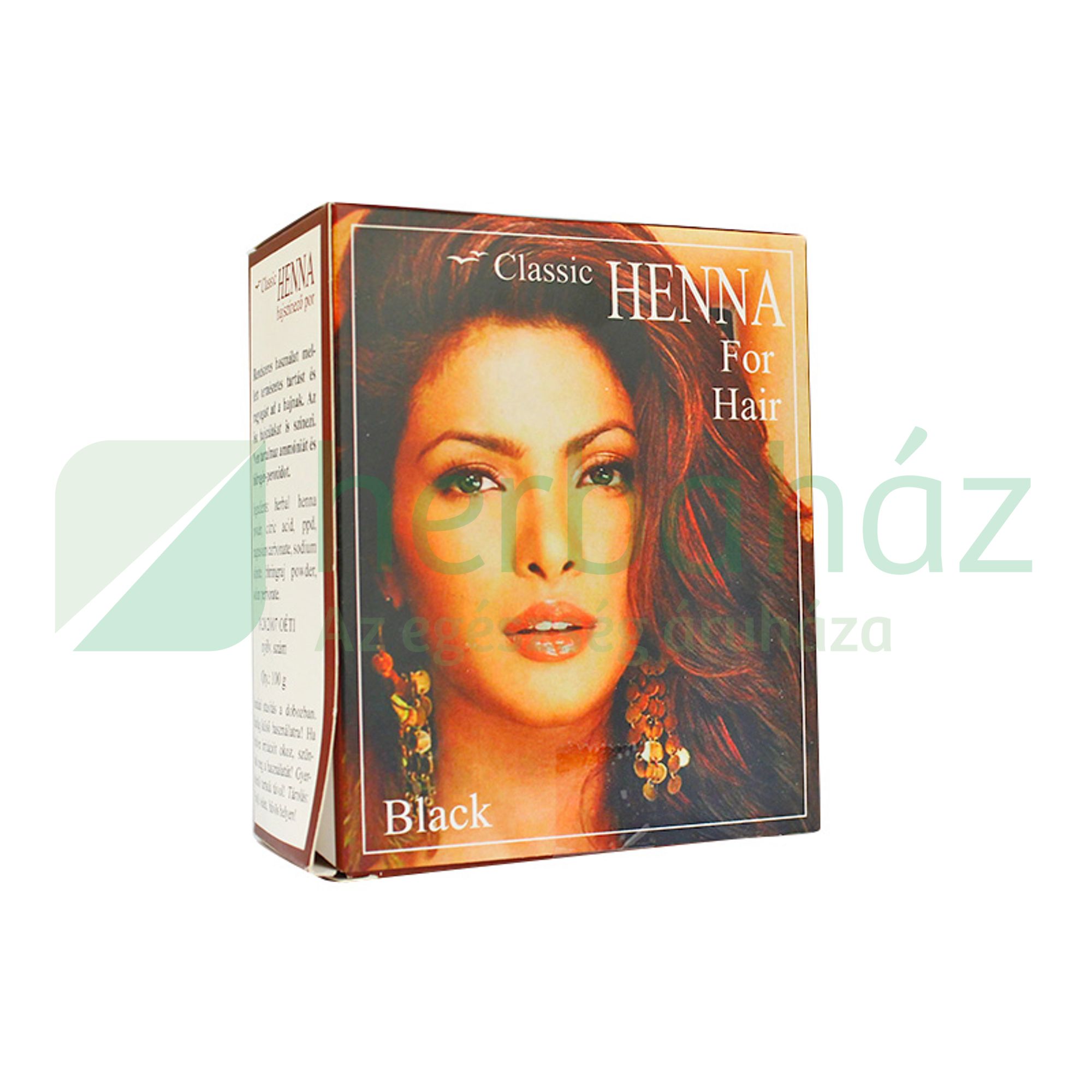 HENNA CLASSIC HAJSZINEZŐ POR FEKETE 100G