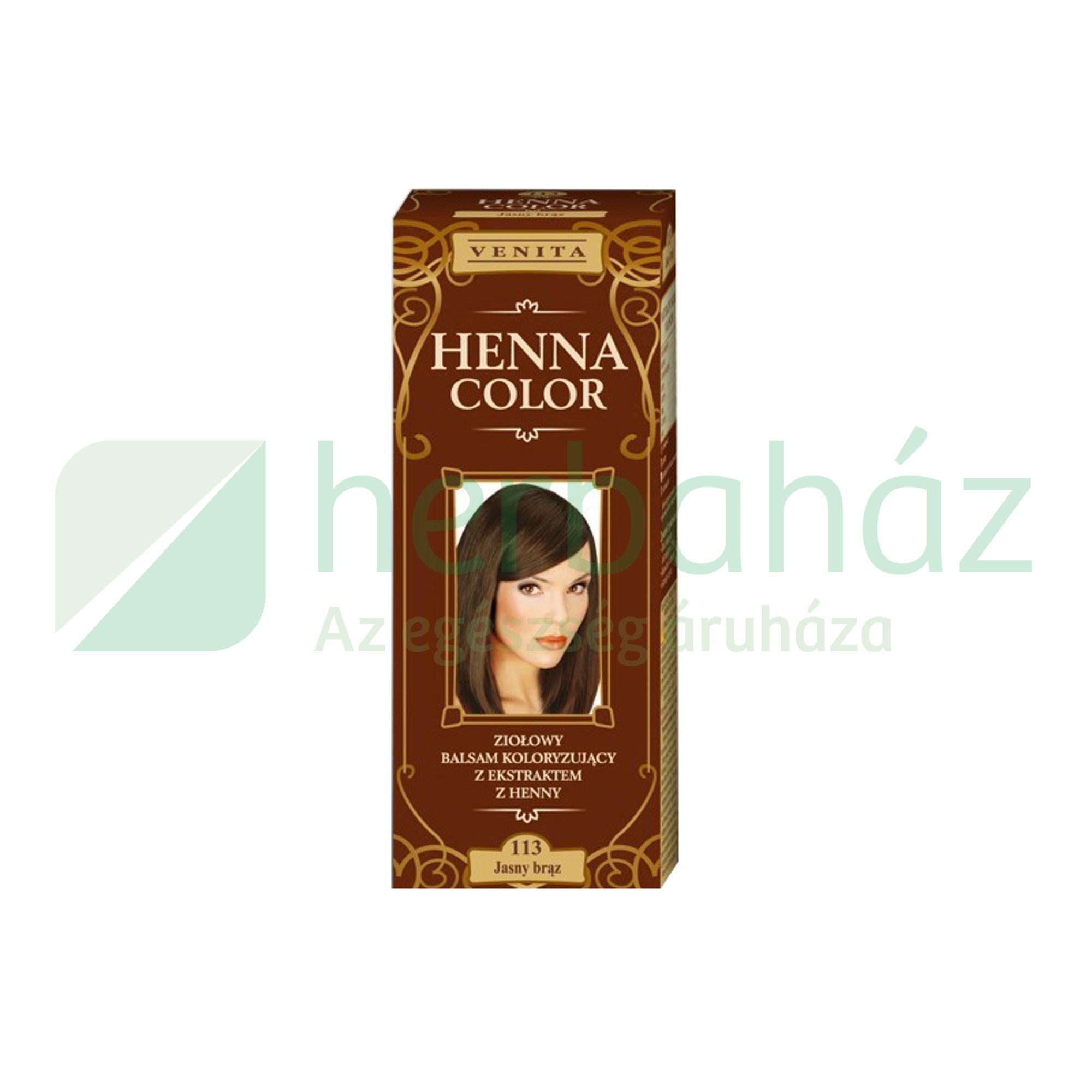 HENNA COLOR HAJFESTÉK 113 VILÁGOSBARNA 75ML