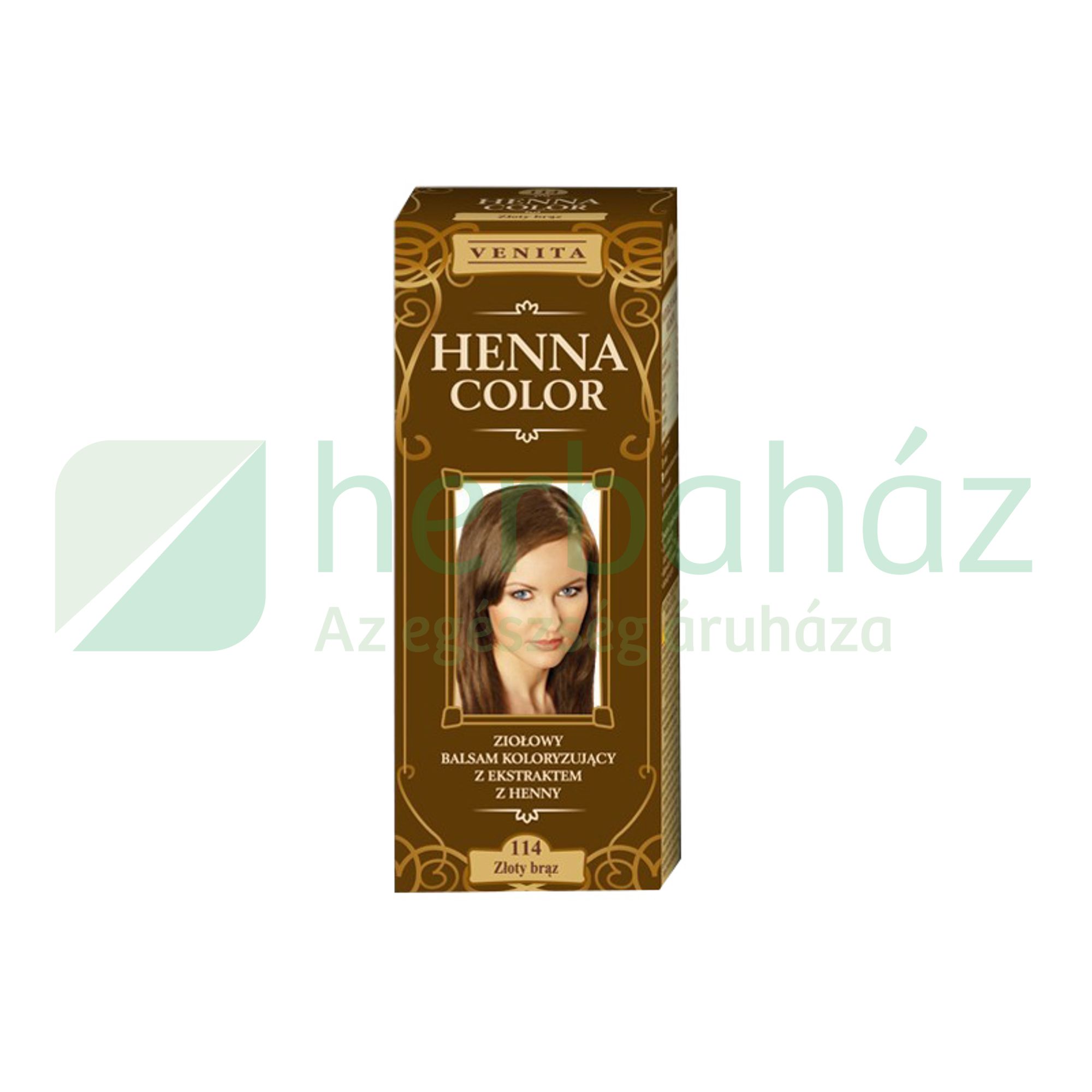 HENNA COLOR HAJFESTÉK 114 ARANYBARNA 75ML