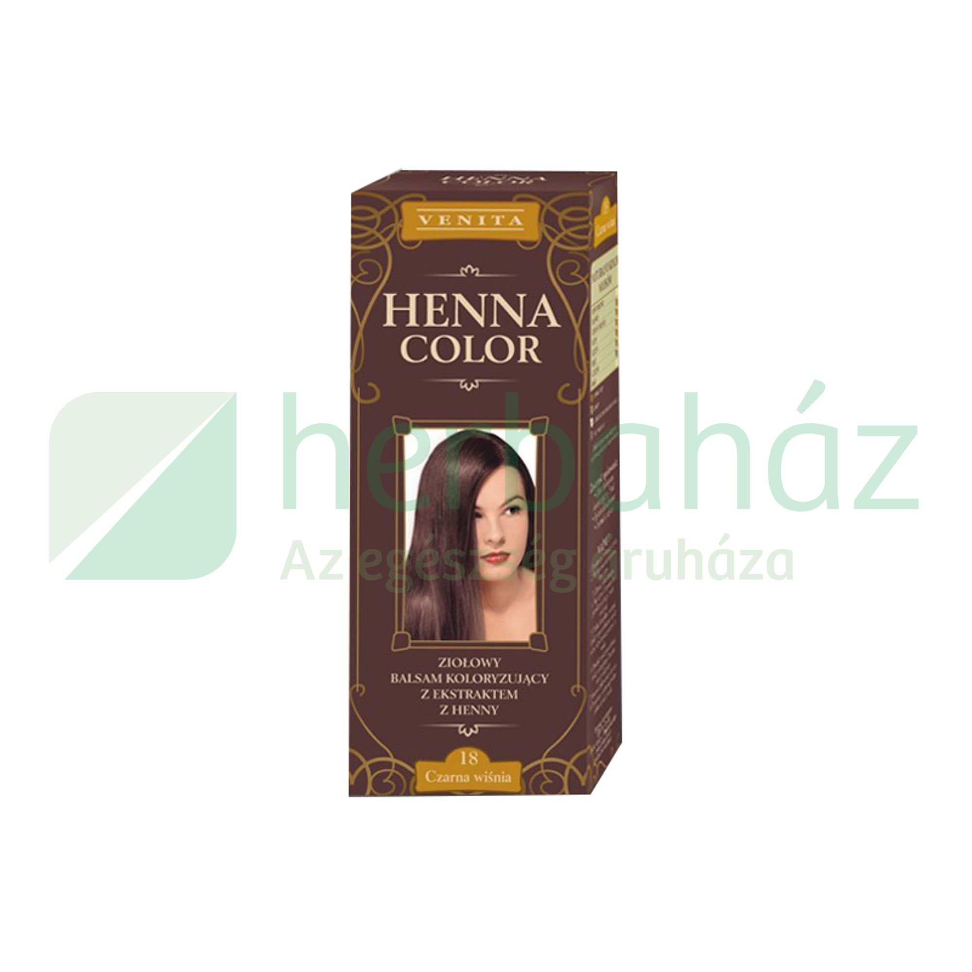 HENNA COLOR HAJFESTÉK 18 FEKETE MEGGY 75ML