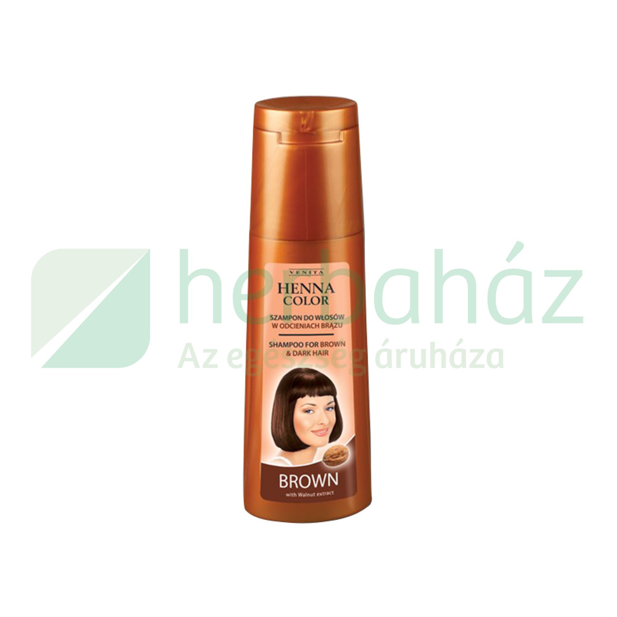 HENNA COLOR HAJSAMPON GYÓGYNÖVÉNYES BARNA ÉS VÖRÖS HAJRA 250ML