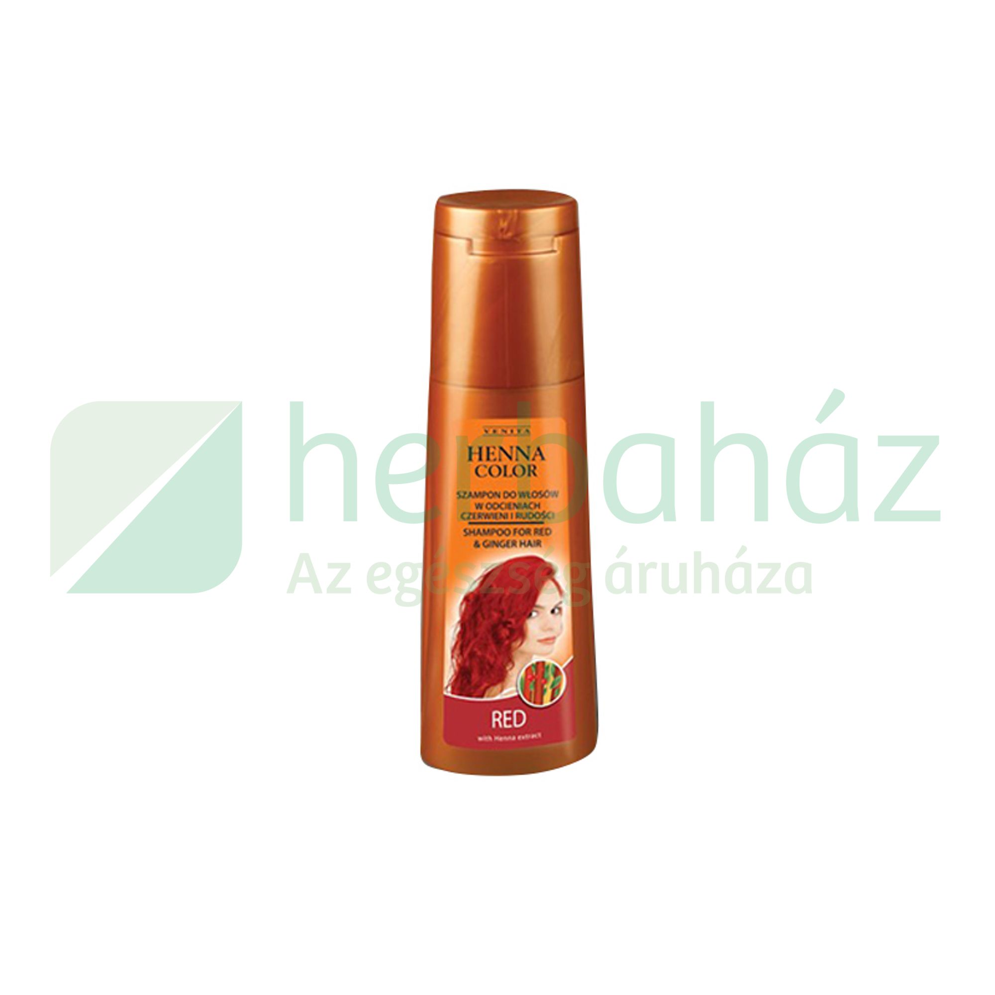 HENNA COLOR HAJSAMPON GYÓGYNÖVÉNYES PIROS ÉS VÖRÖS HAJRA 250ML