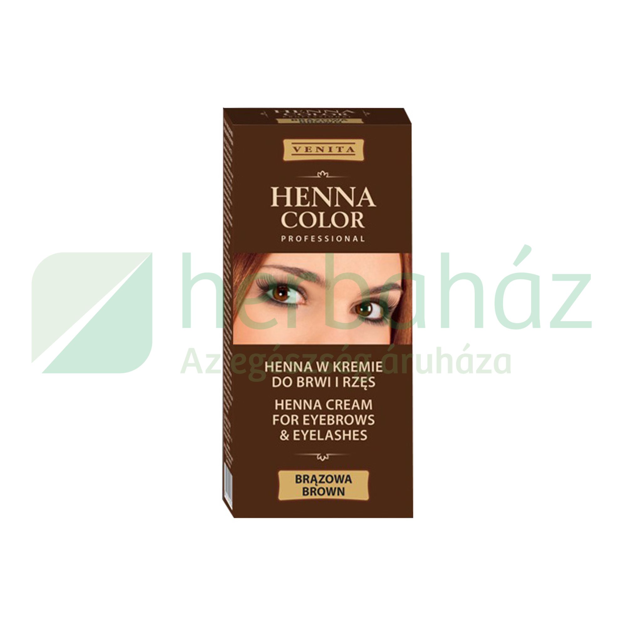 HENNA COLOR SZEMÖLDÖK ÉS SZEMPILLA KRÉMFESTÉK BARNA 15G