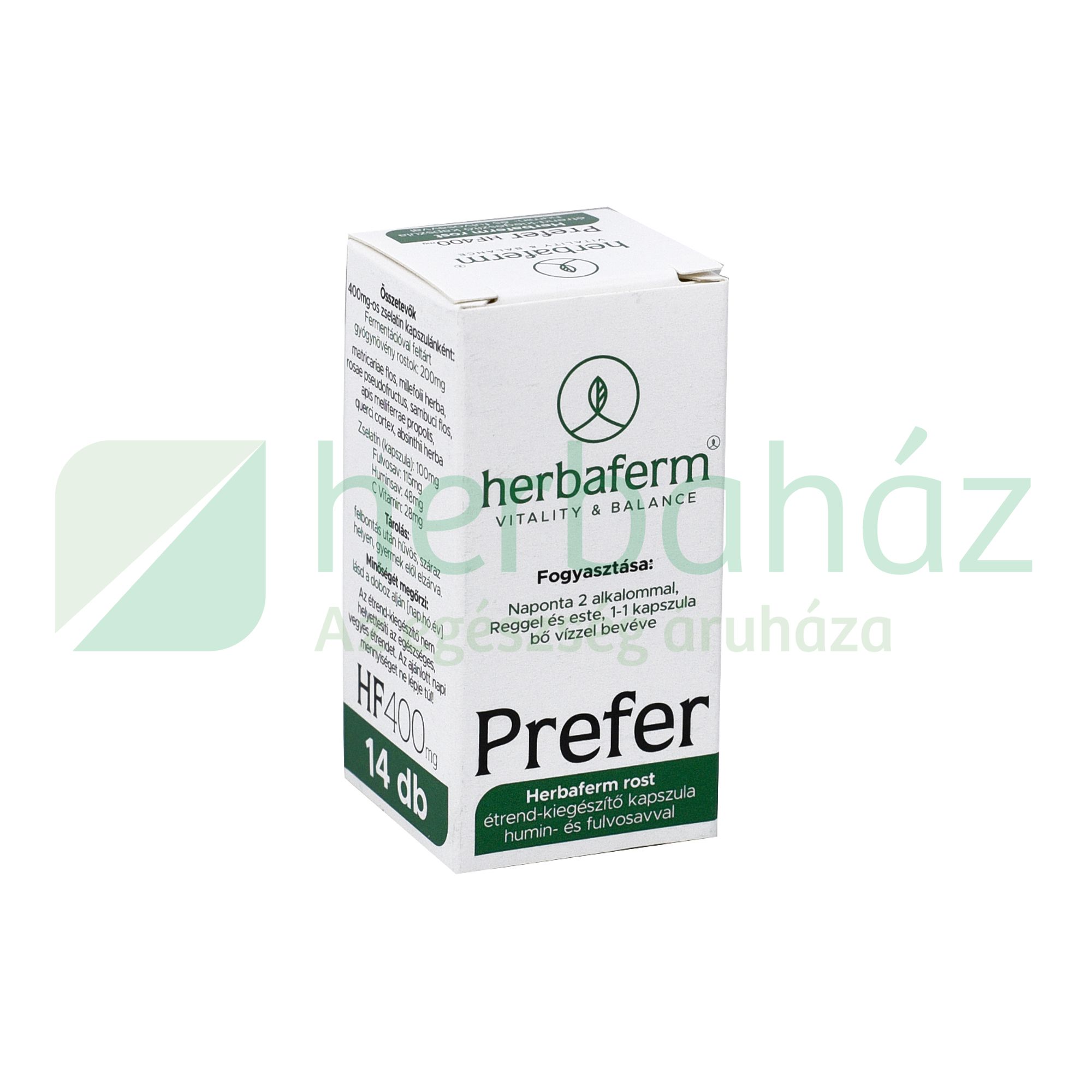 HERBAFERM PREFER HF400MG KAPSZULA  14DB