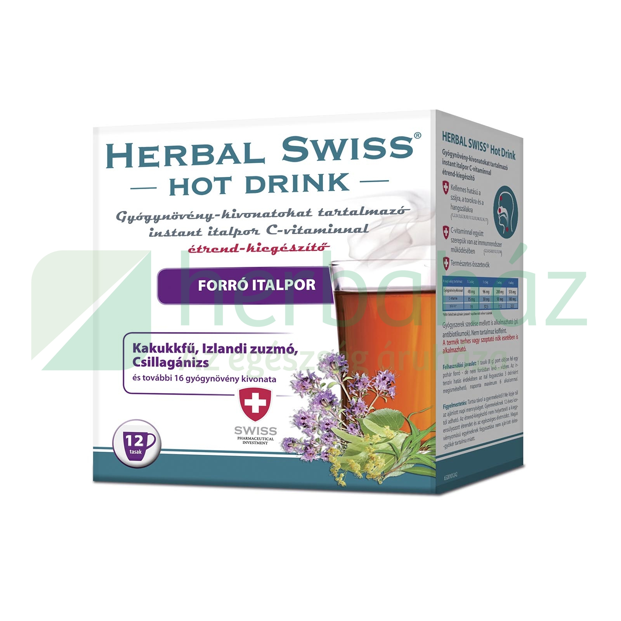 HERBAL SWISS HOT DRINK ITALPOR INSTANT 12DB