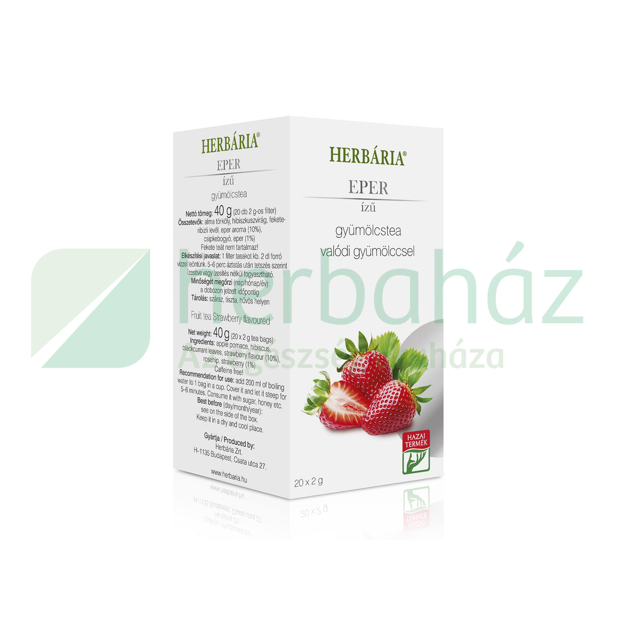 HERBÁRIA GYÜMÖLCSTEA EPER ÍZŰ FILTERES 40G