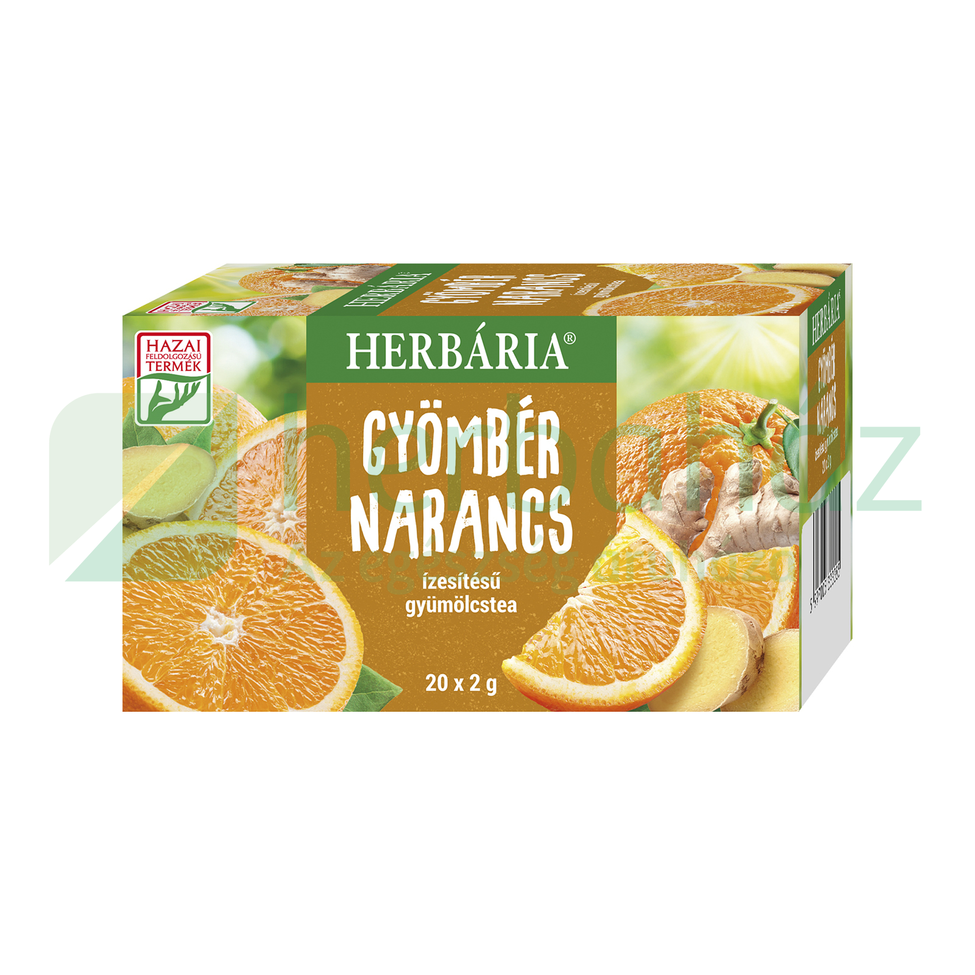 HERBÁRIA GYÜMÖLCSTEA GYÖMBÉR NARANCS ÍZESÍTÉSŰ FILTERES 20DB